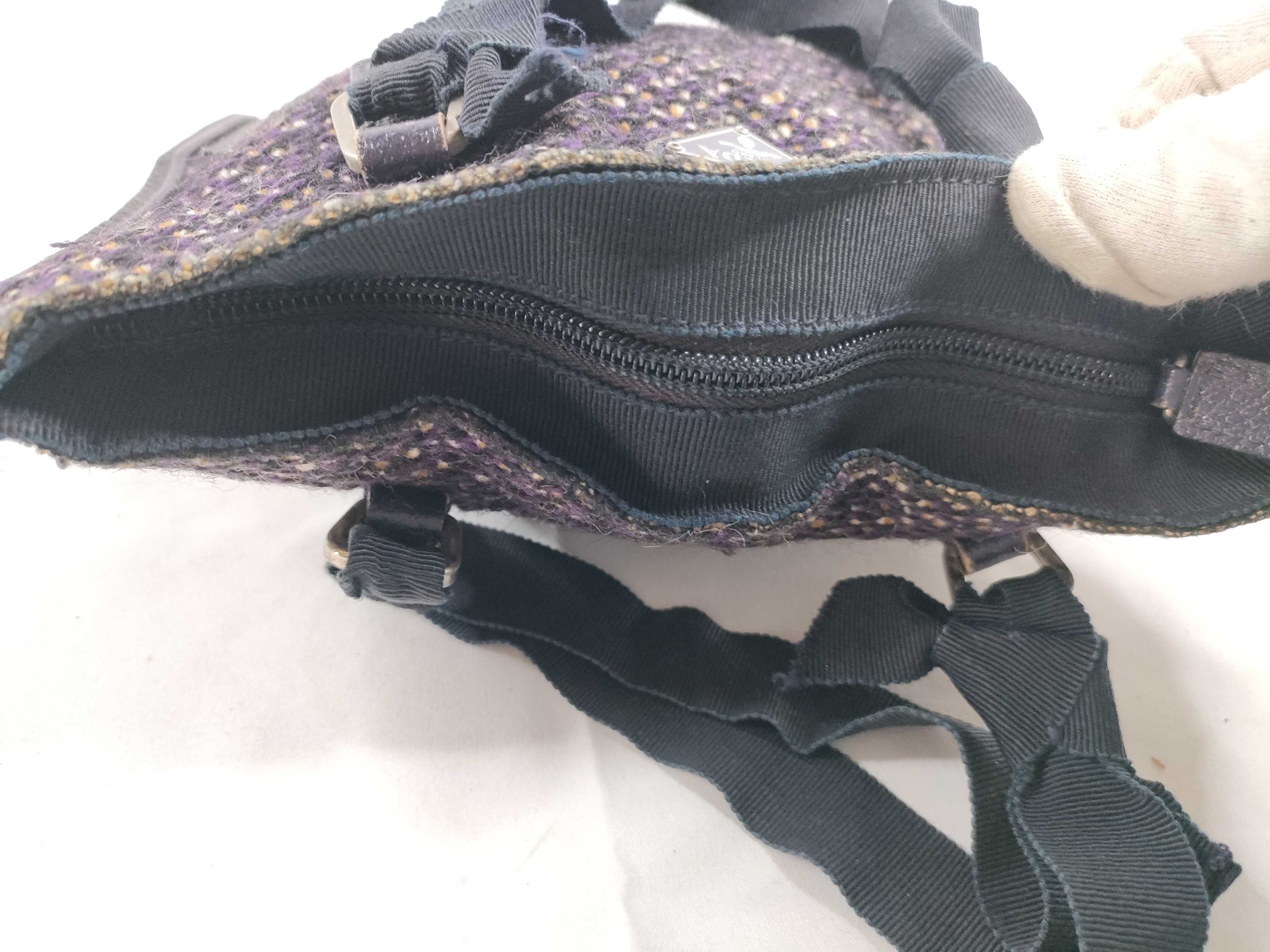 handbag, tweed, purple. — view 9