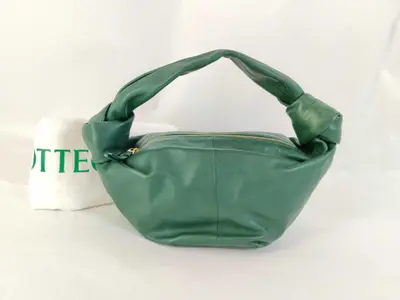 Double Knot Leather Handbag, Green