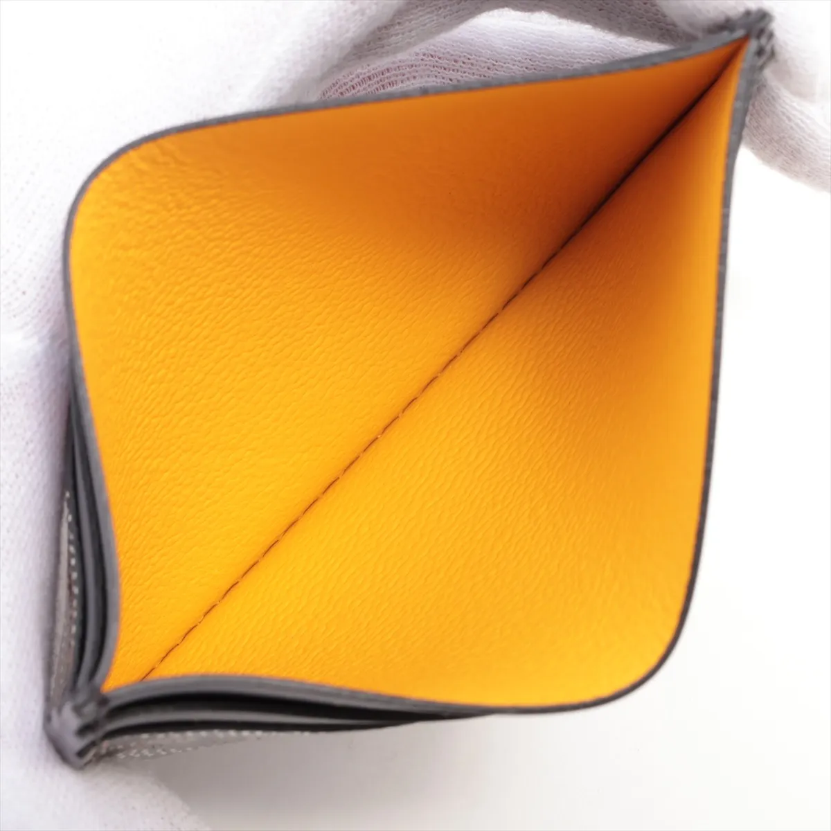 Herringbone Saint-Sulpice PVC x Leather Card Case Black — view 3