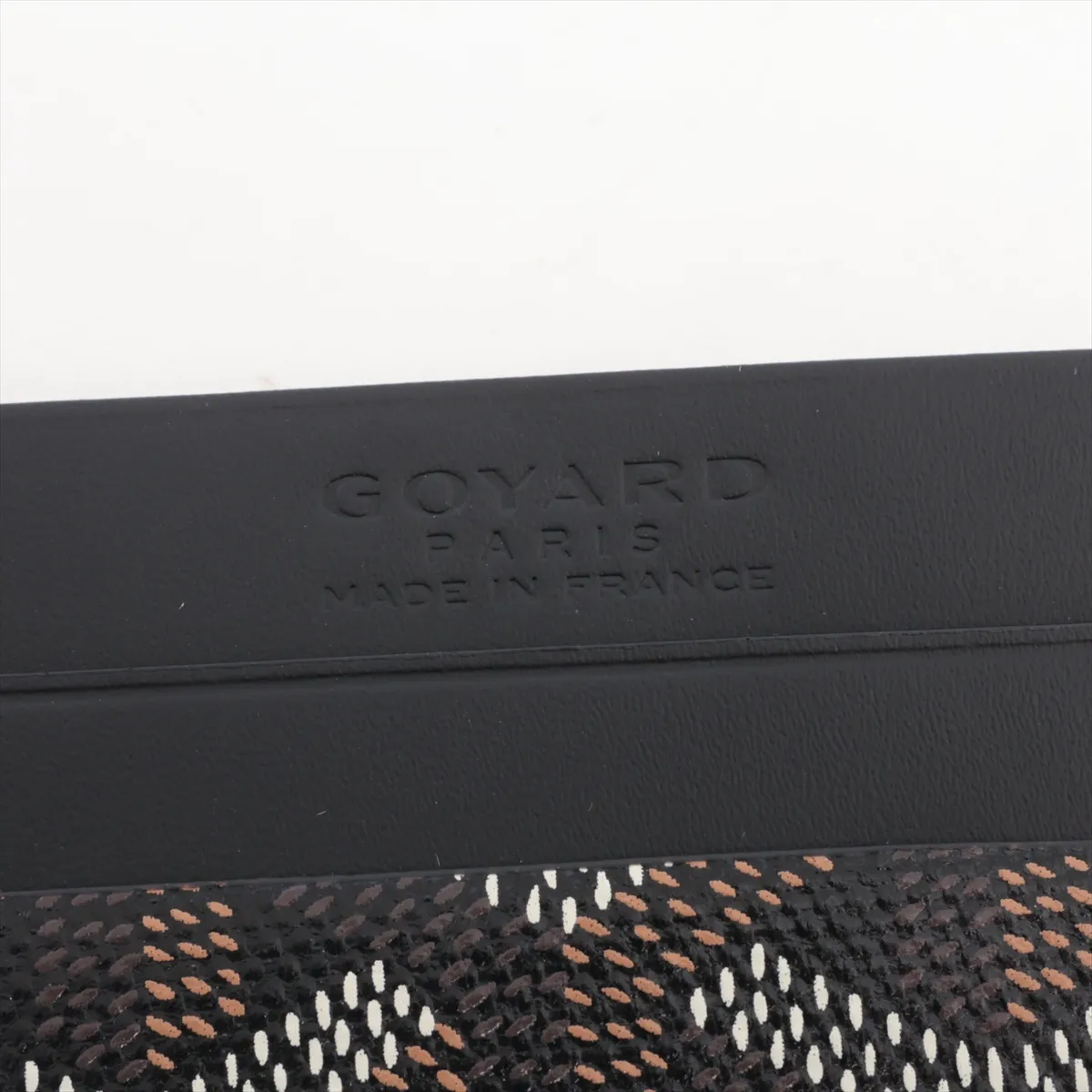 Herringbone Saint-Sulpice PVC x Leather Card Case Black — view 4