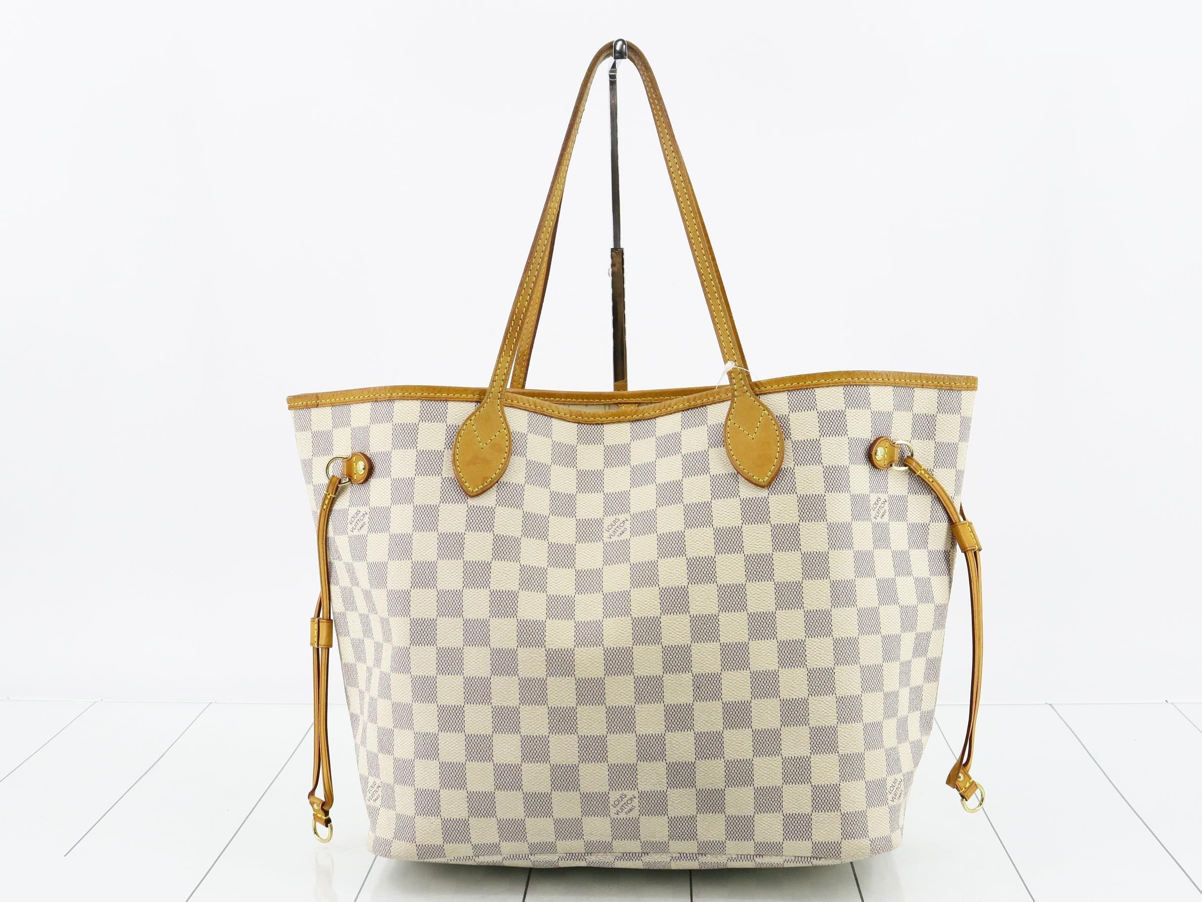 Neverfull MM Beige Damier Azur Tote Bag