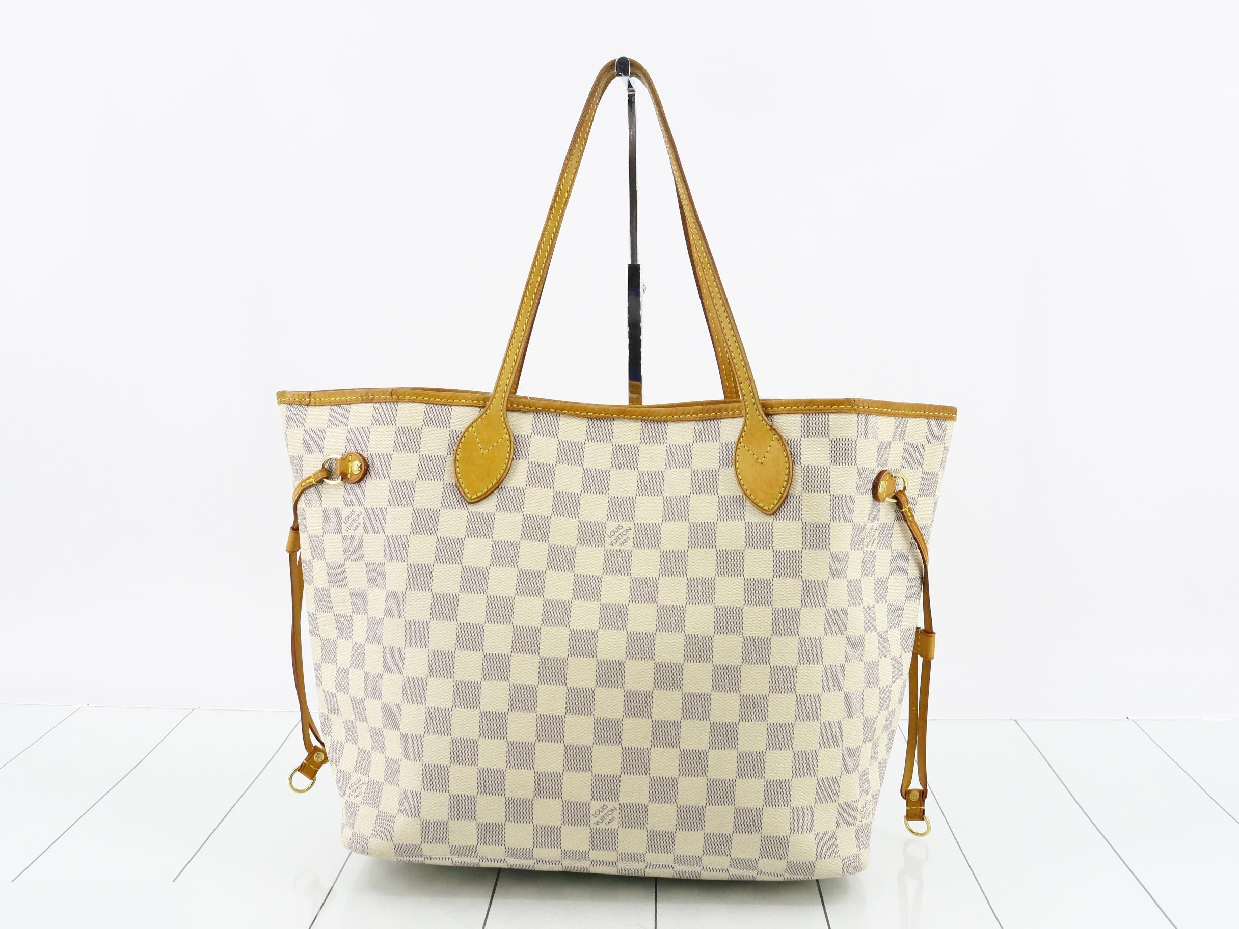 Neverfull MM Beige Damier Azur Tote Bag — view 2