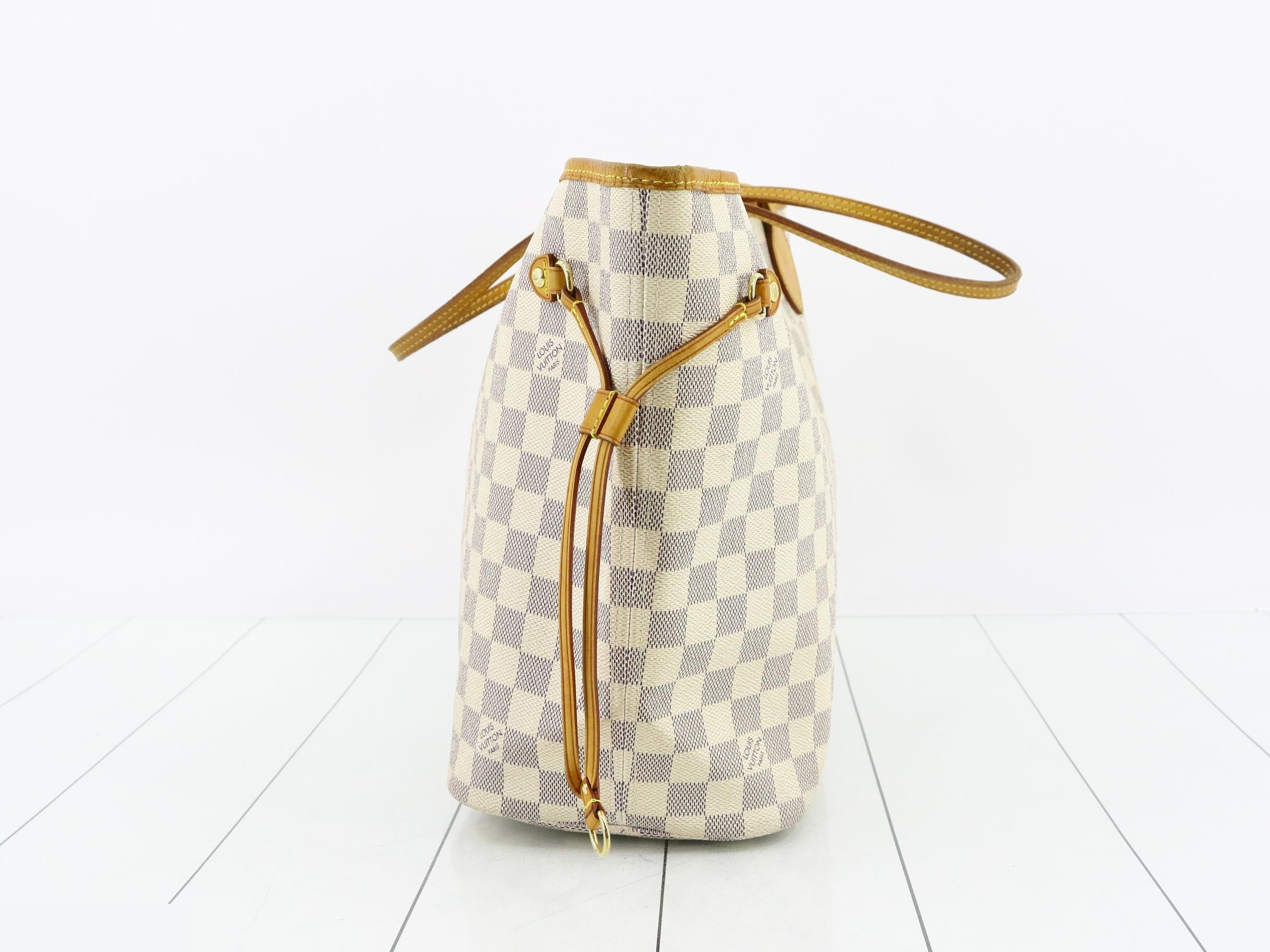Neverfull MM Beige Damier Azur Tote Bag — view 3