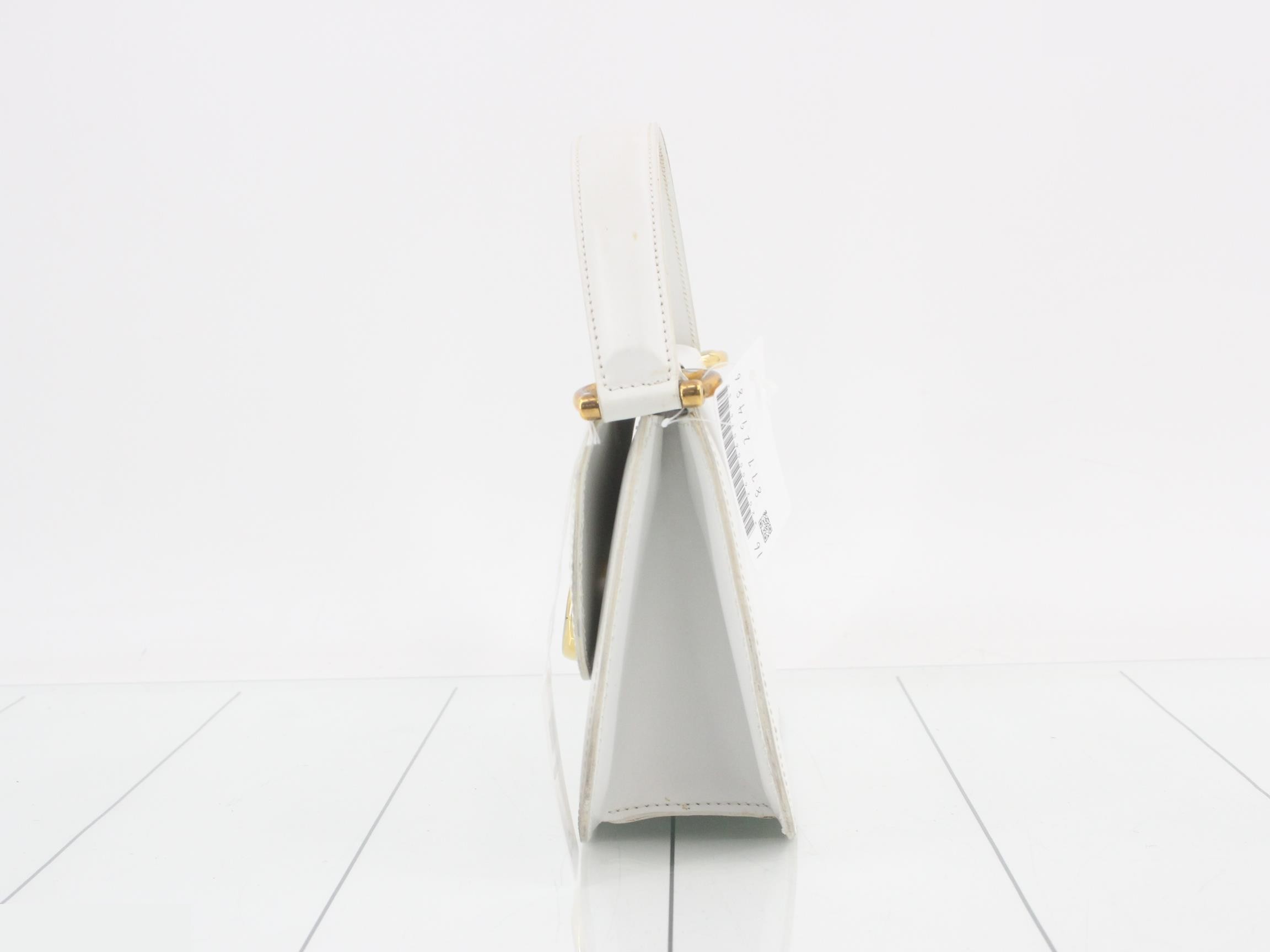 Leather Gancini hardware one shoulder bag white — view 3