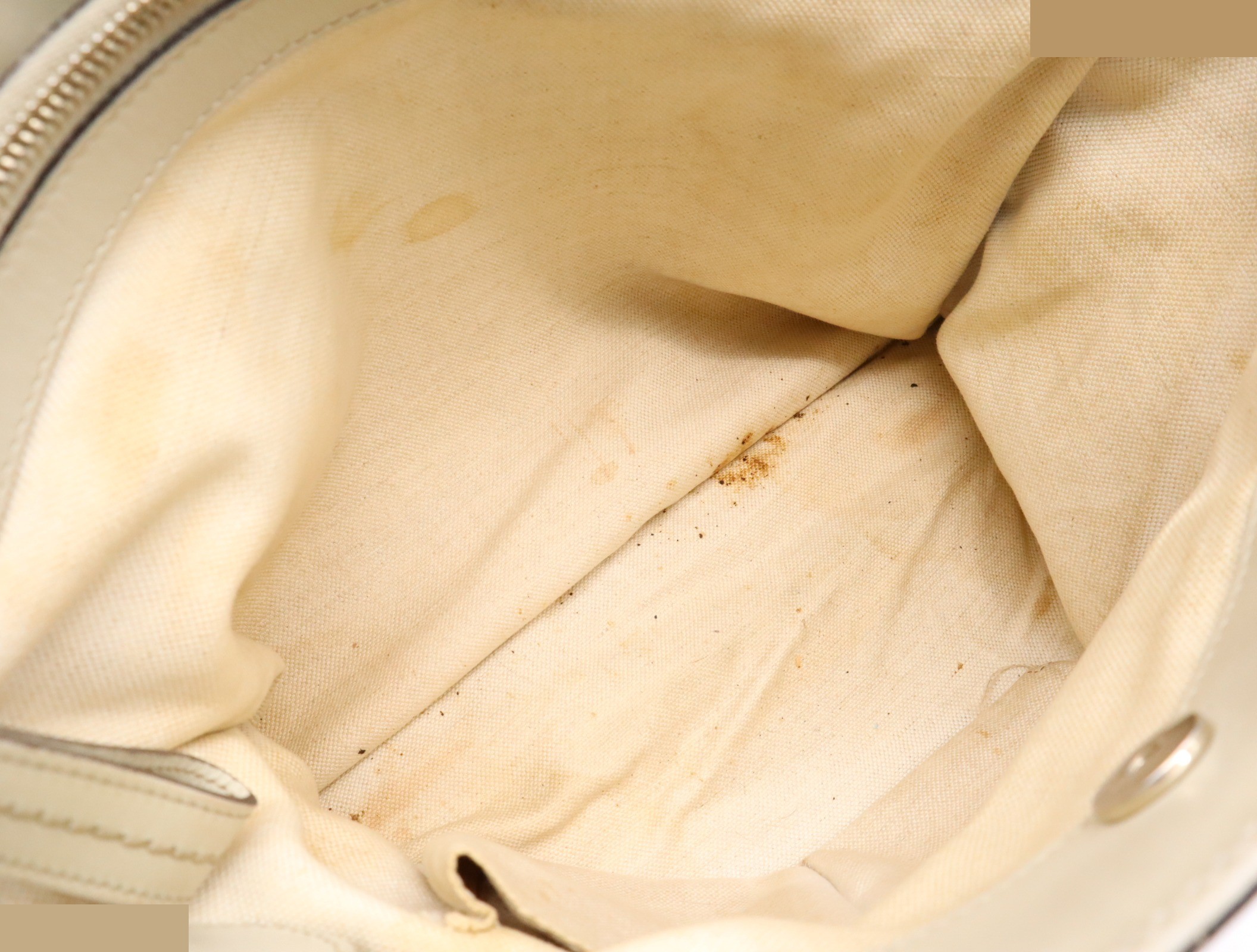 Canvas x Leather GG Canvas Sukey Tote Bag Beige Gold Hardware — view 7