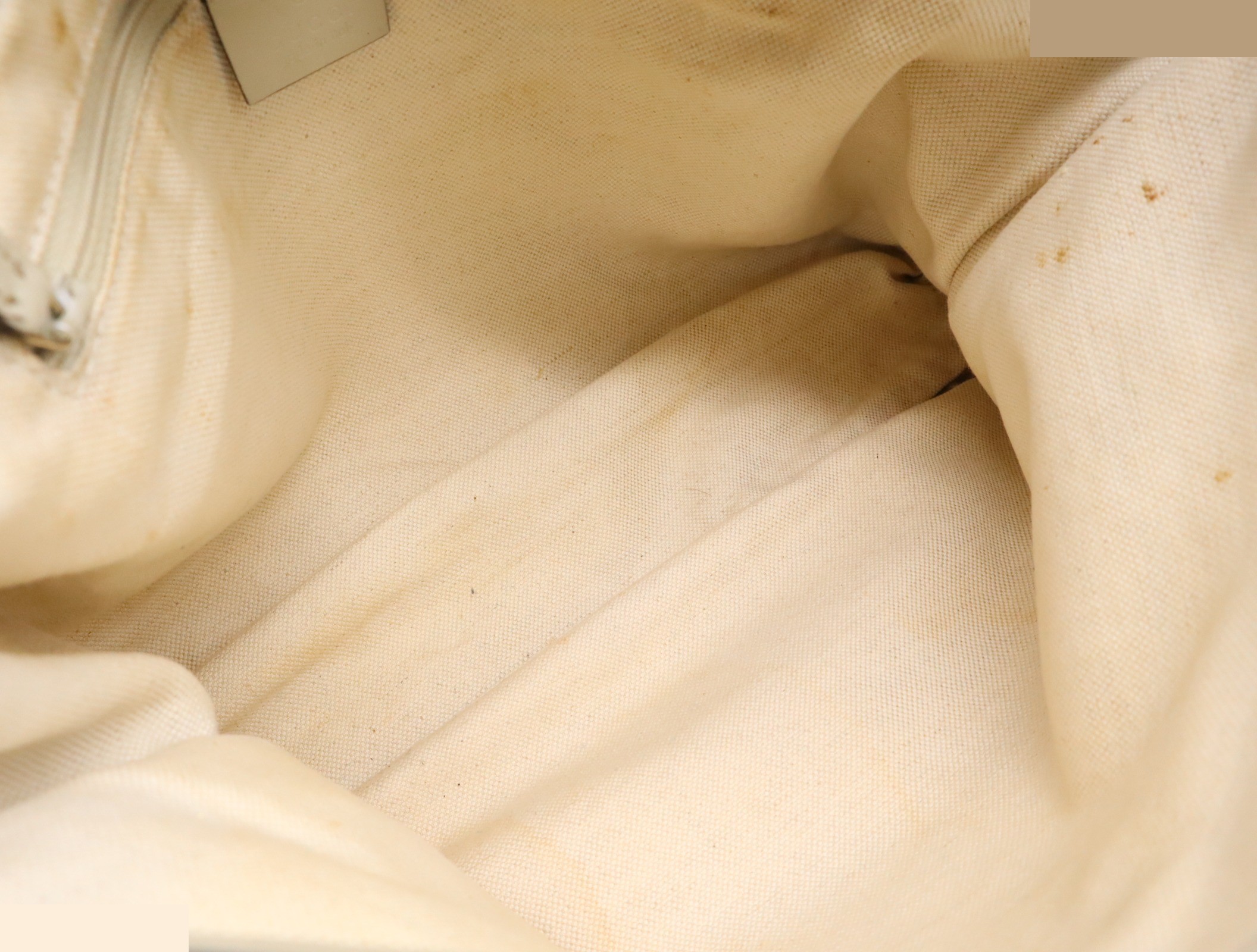 Canvas x Leather GG Canvas Sukey Tote Bag Beige Gold Hardware — view 8