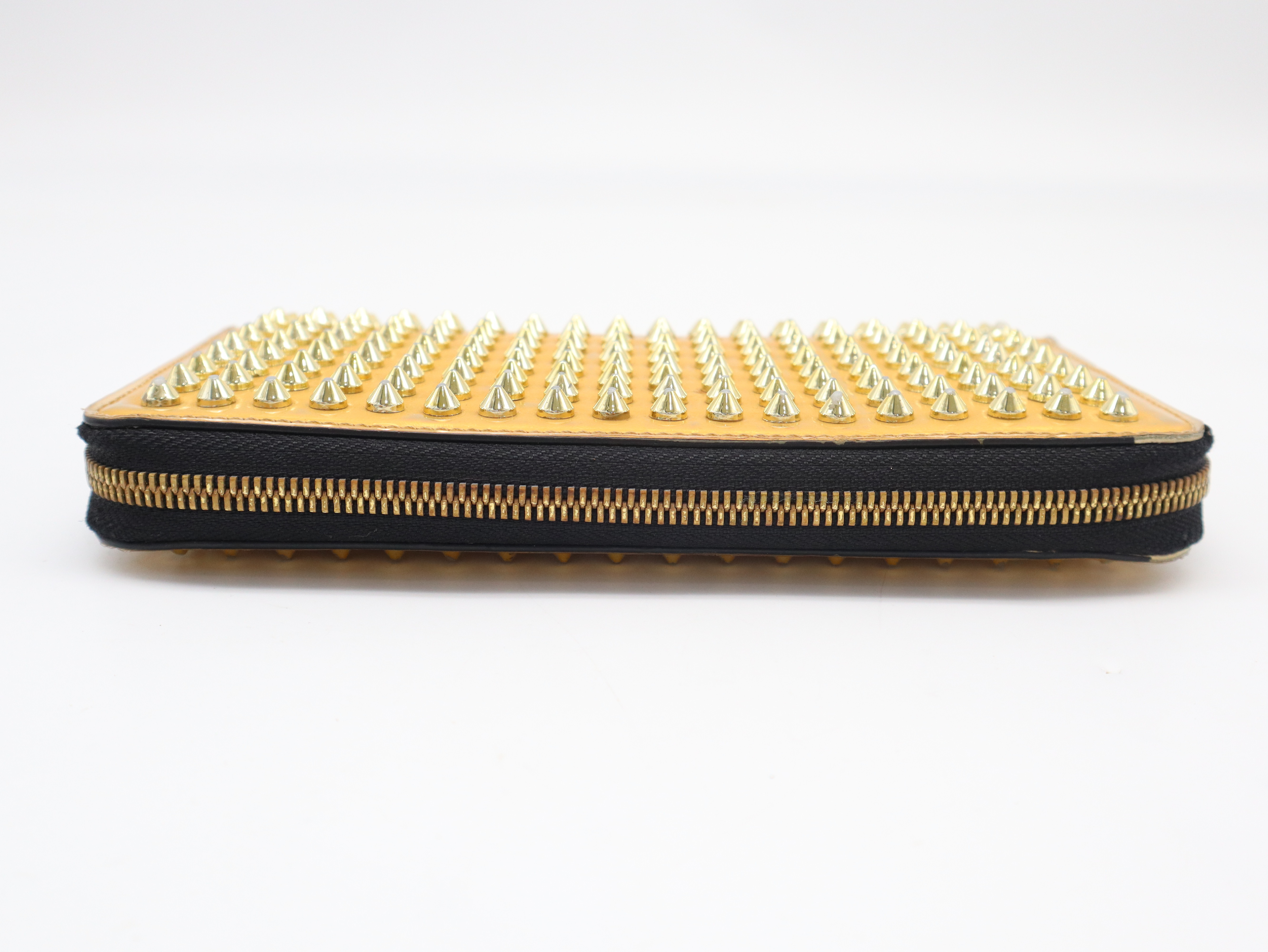 Panettone wallet with studs, gold finish. — view 3