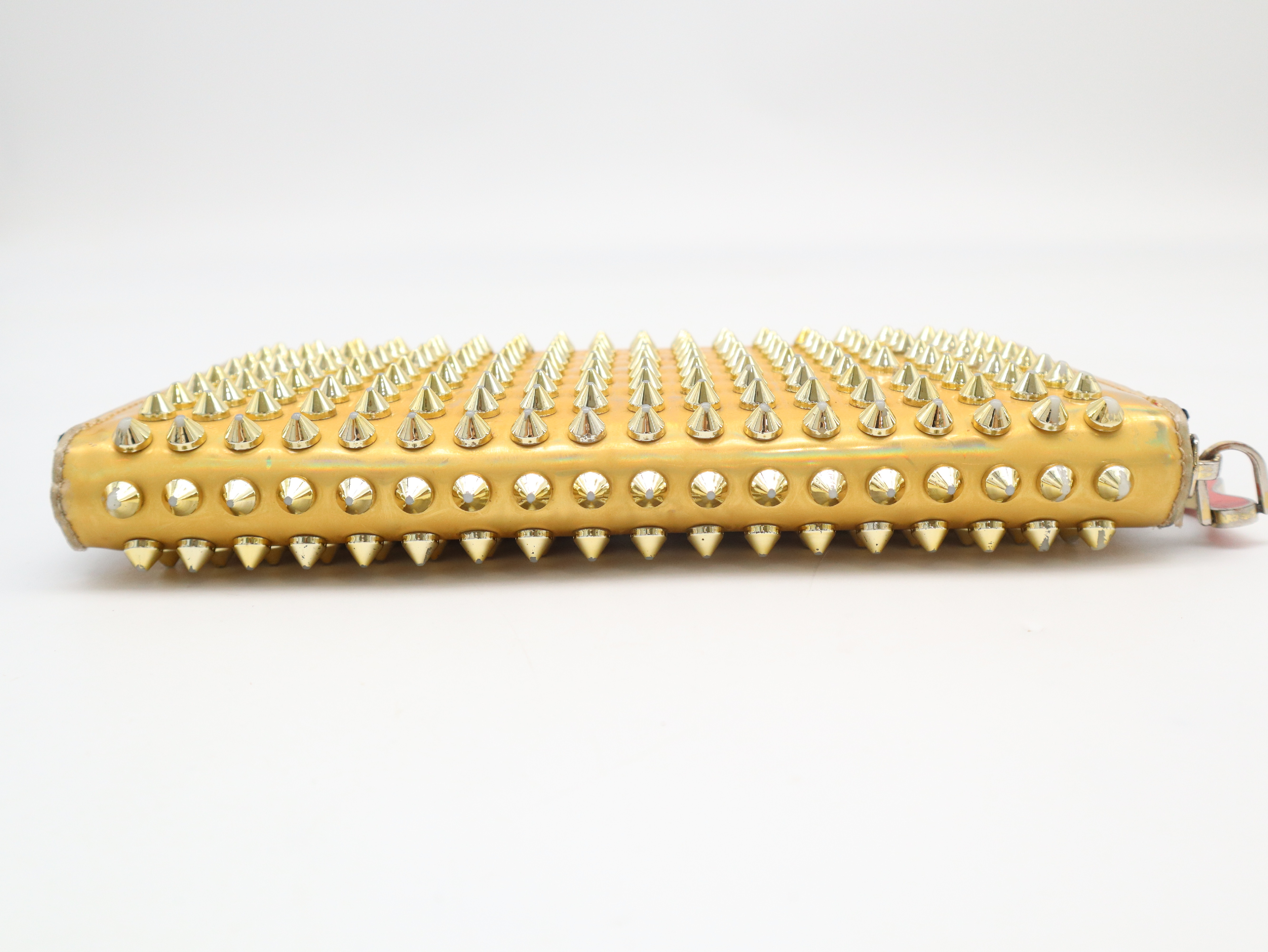 Panettone wallet with studs, gold finish. — view 4