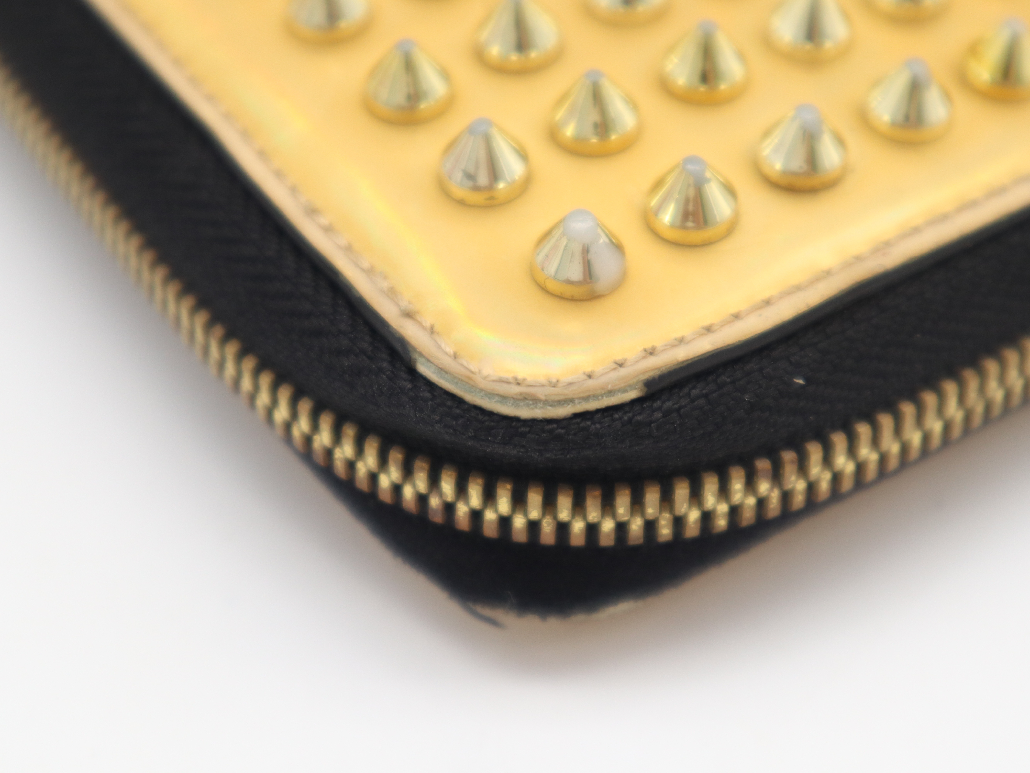 Panettone wallet with studs, gold finish. — view 8