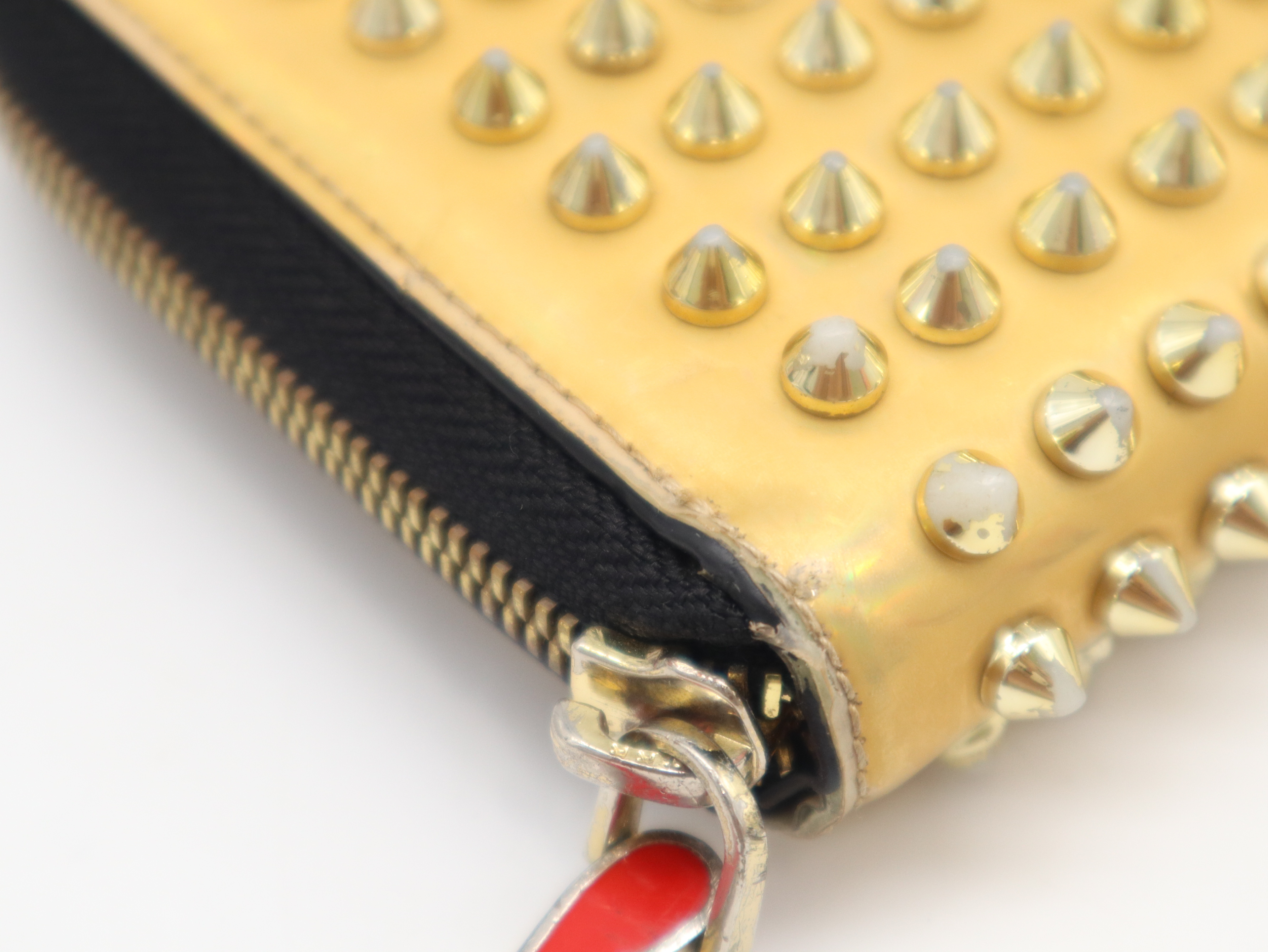 Panettone wallet with studs, gold finish. — view 9