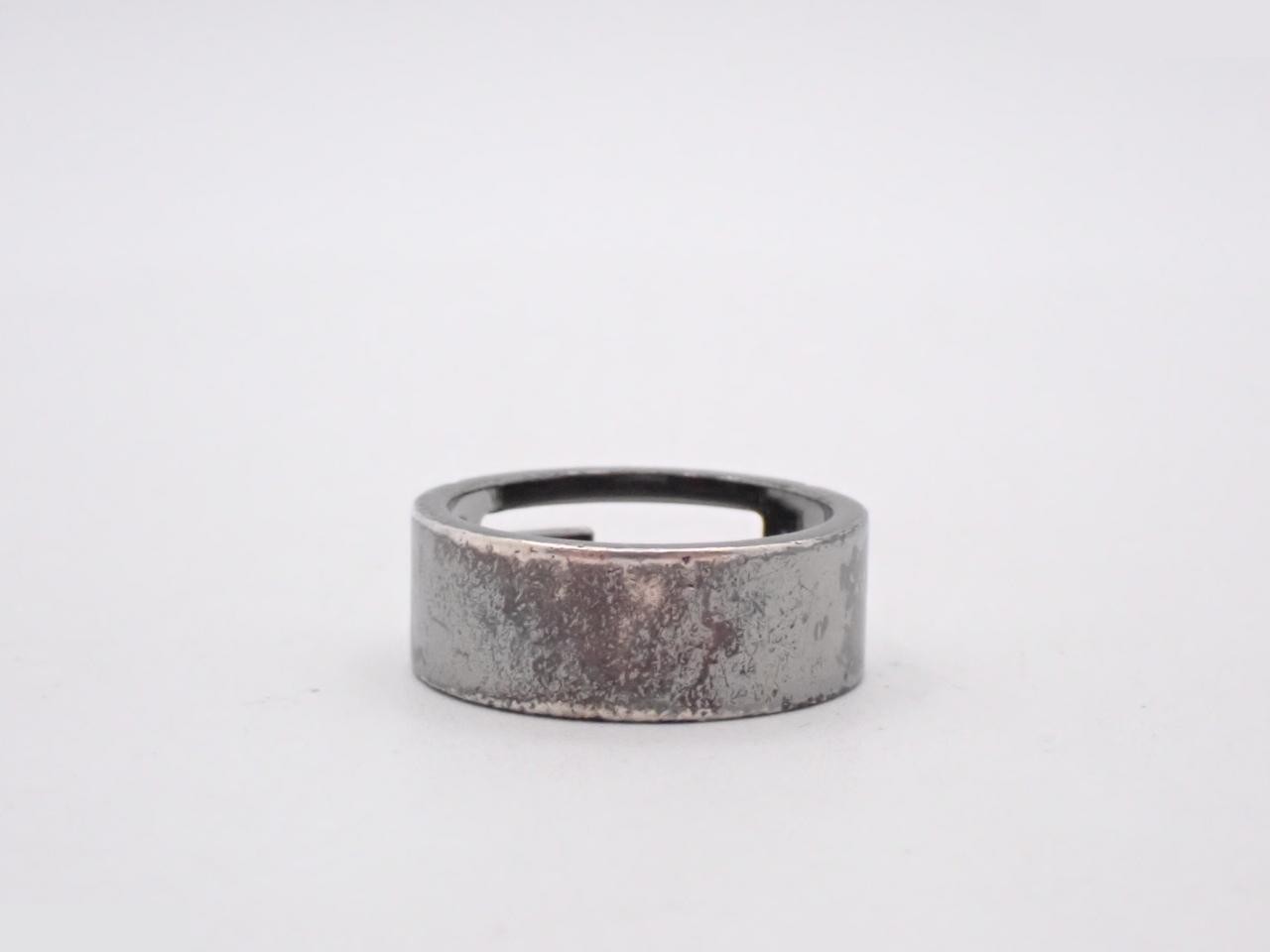 ring, 925 sterling silver, 8.4g, branded G, stamped 19, actual size #18 — view 2