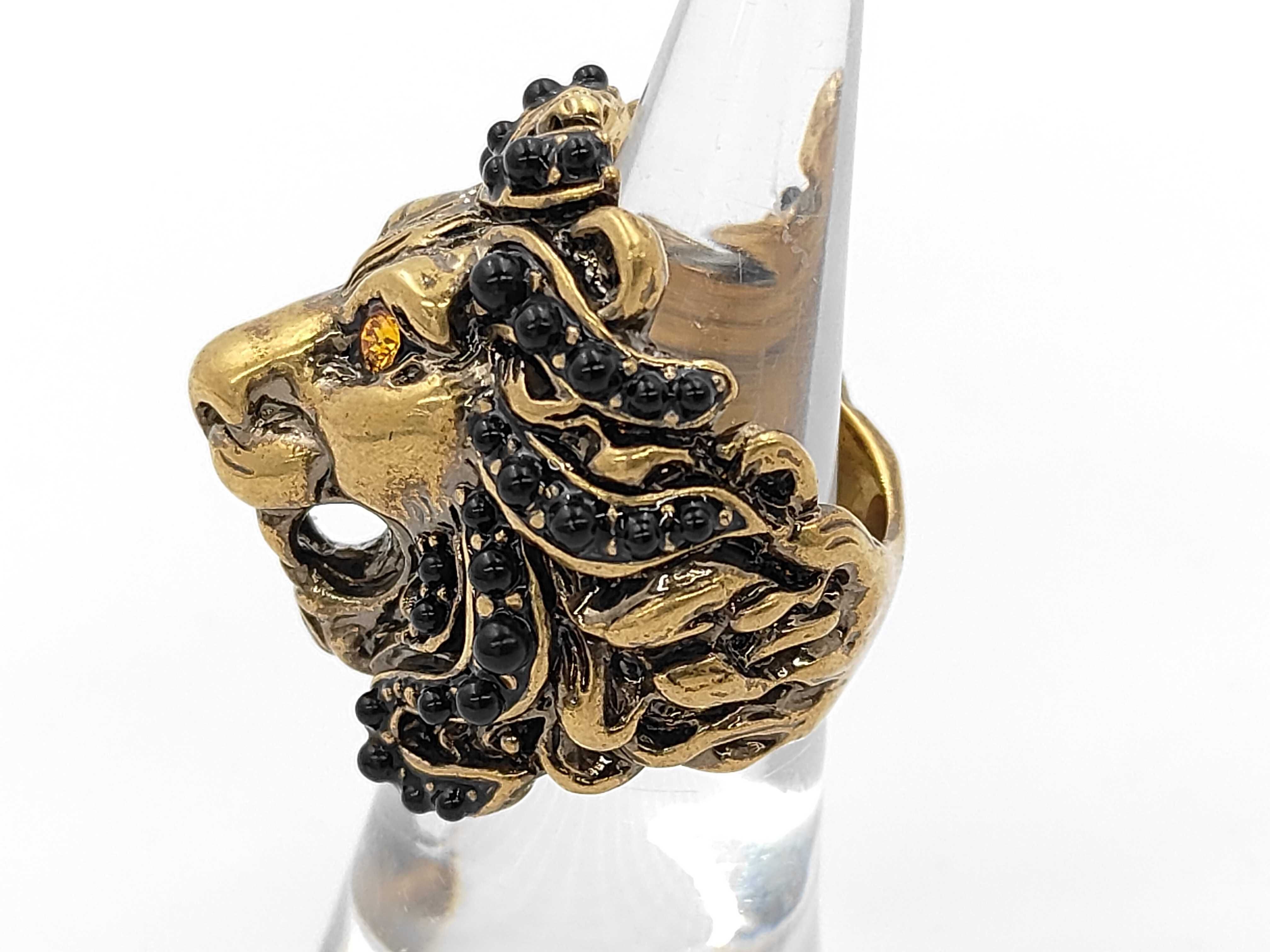Lion Ring, Gold, Size 13 — view 2