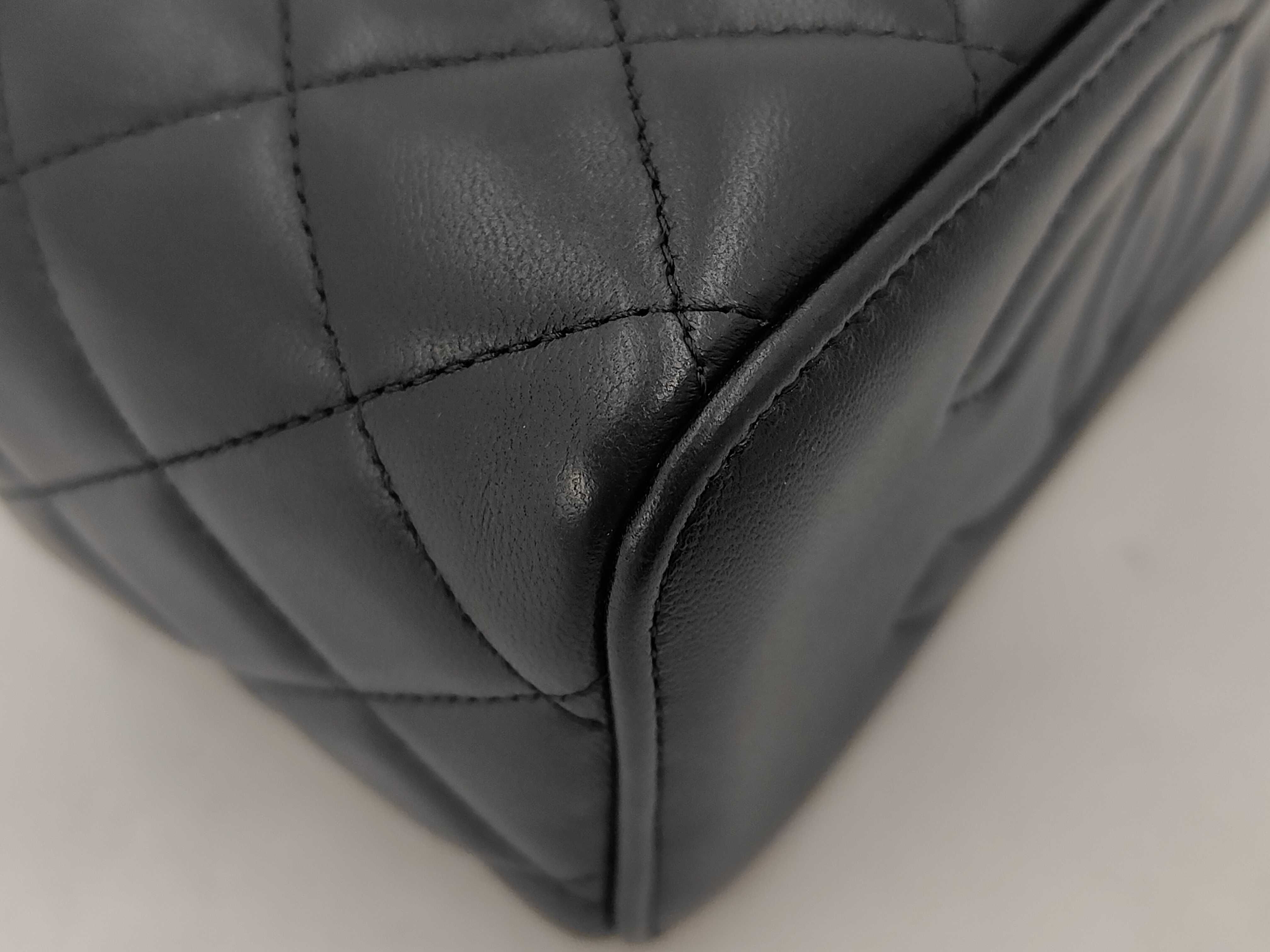 Matelassé Vanity Bag, Black Lambskin, Top Handle, Gold Hardware, Shoulder Bag — view 3