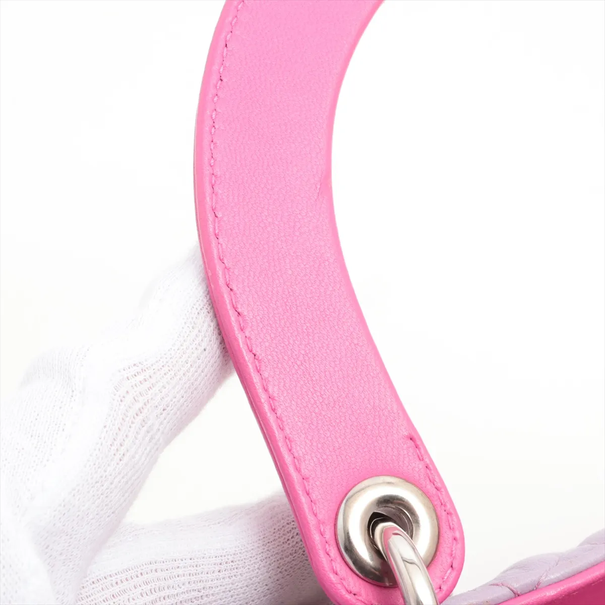 Cannage Lady Dior Leather 2WAY Handbag Purple x Pink — view 12