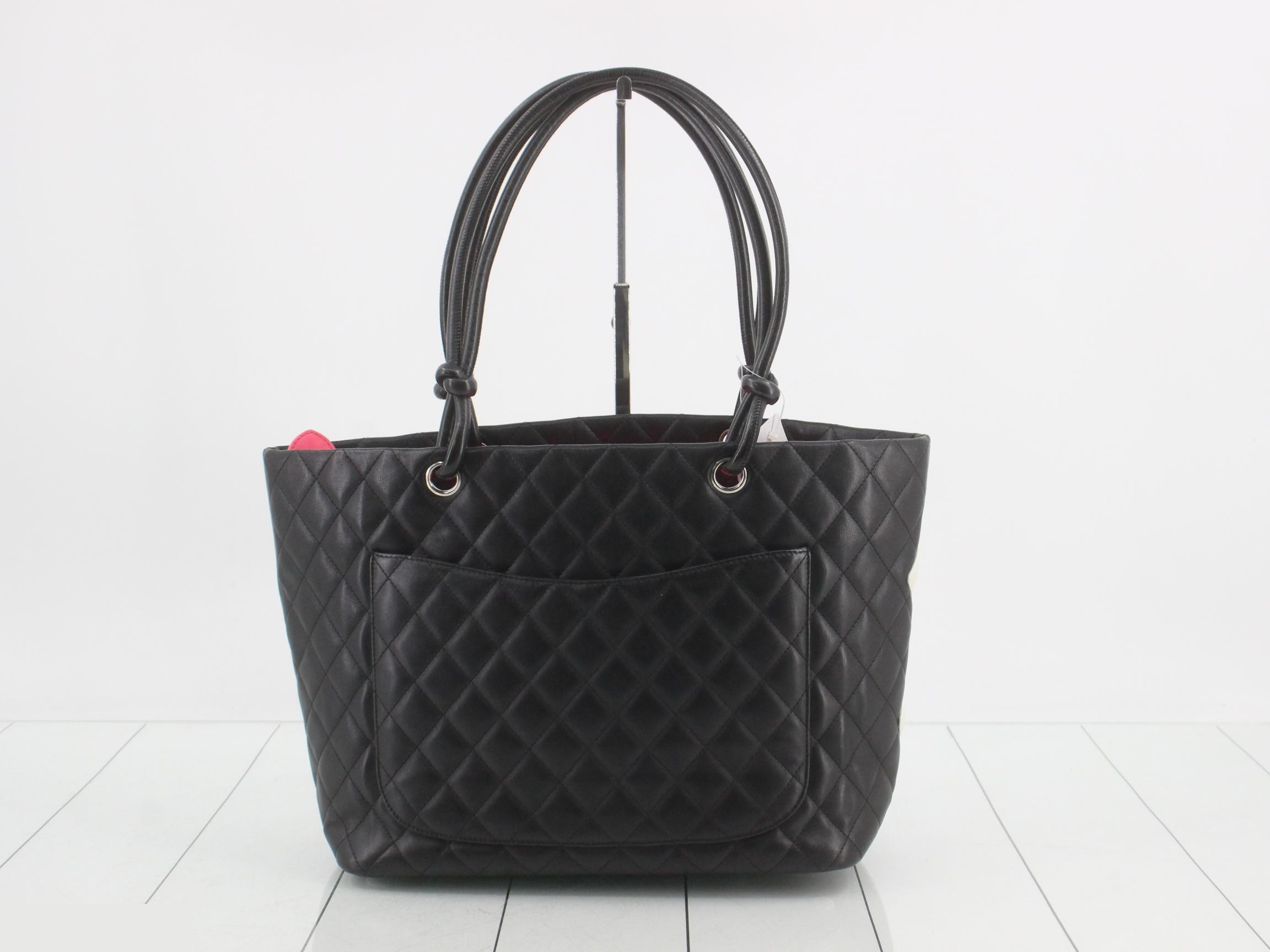 Large Coco Mark Matelassé Handbag, Black — view 2