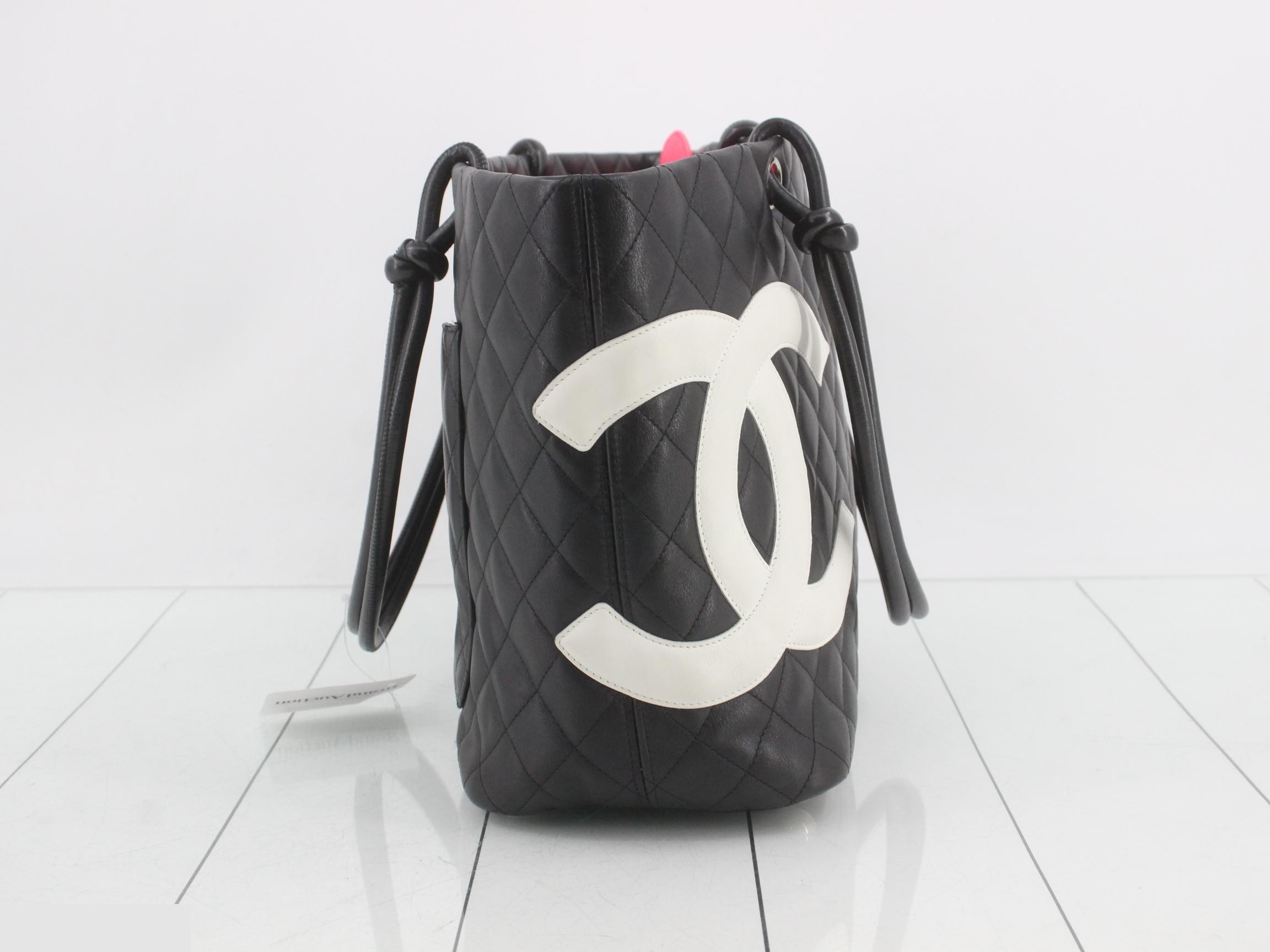 Large Coco Mark Matelassé Handbag, Black — view 4