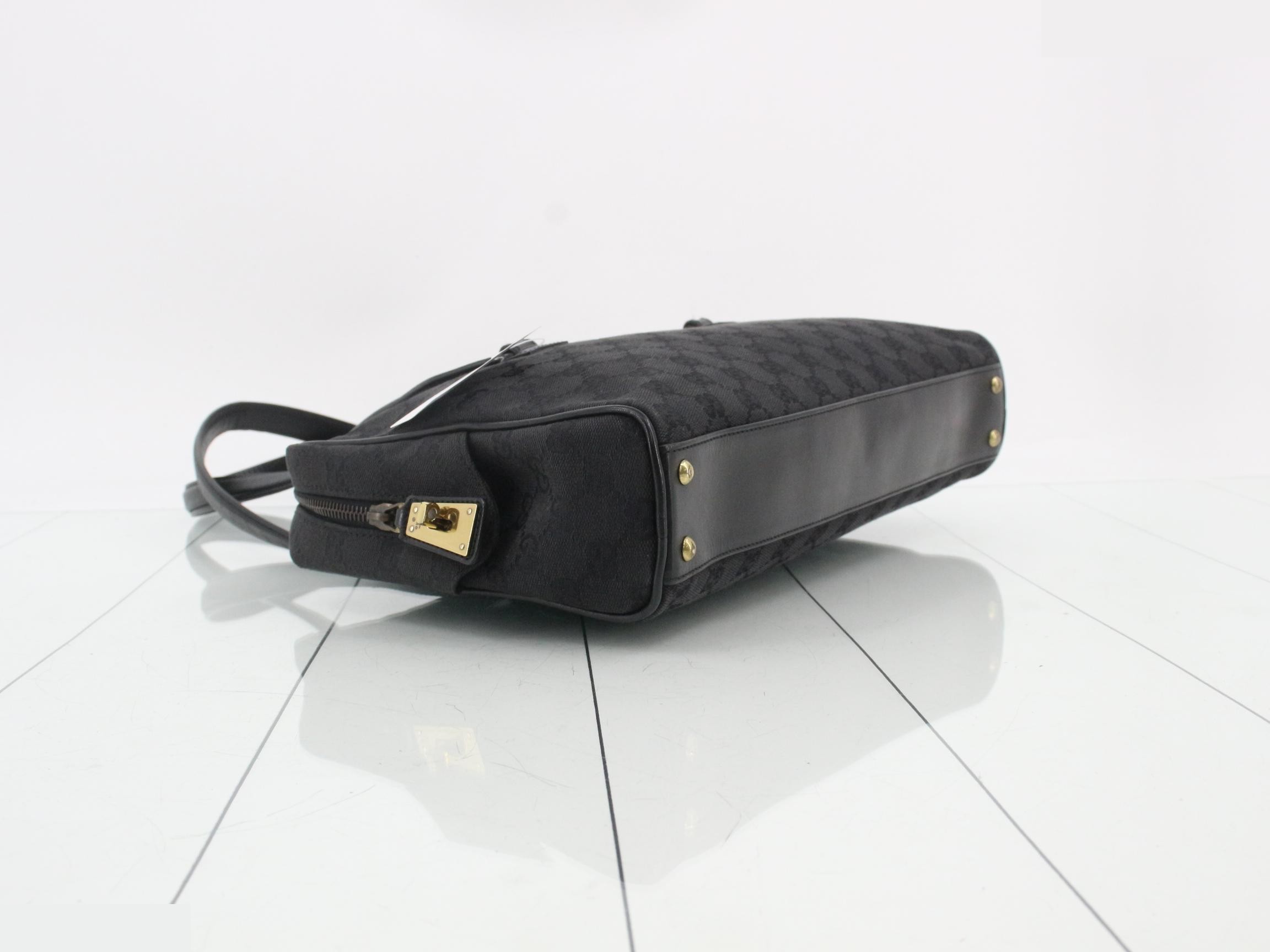 Tote bag, GG canvas, black, 90674 — view 5