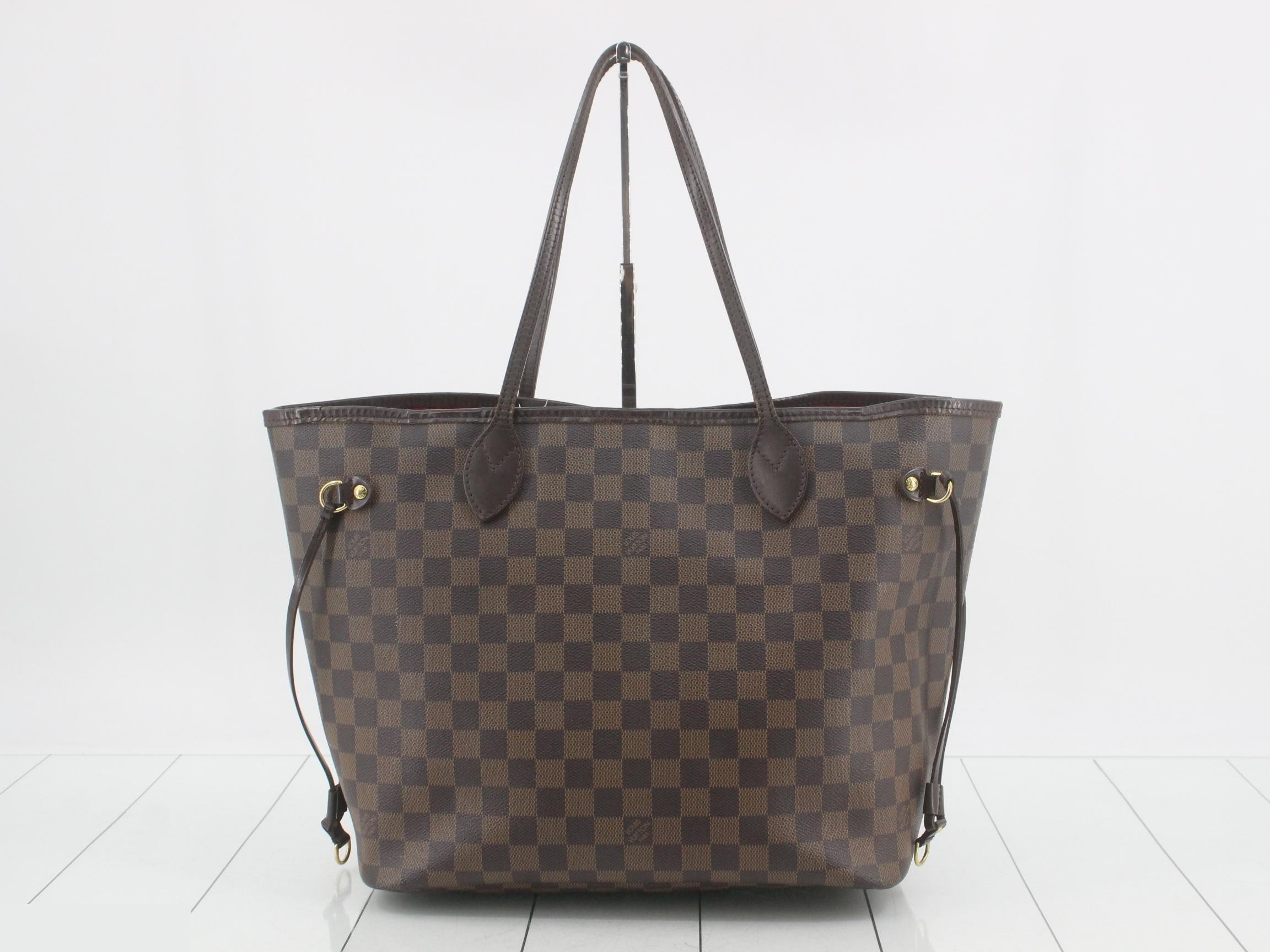 Neverfull MM Damier Ebene Brown Shoulder Bag — view 2
