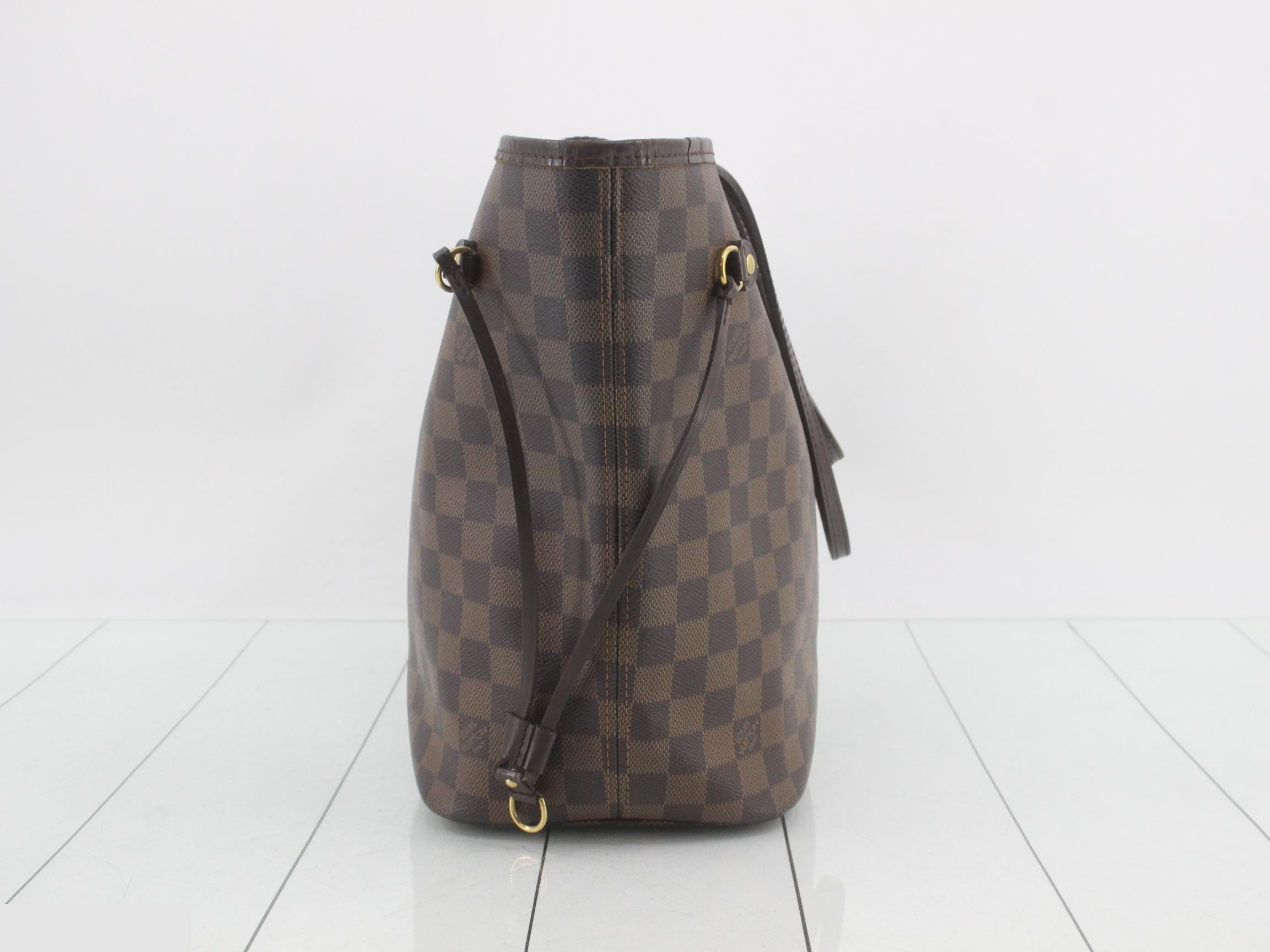 Neverfull MM Damier Ebene Brown Shoulder Bag — view 4