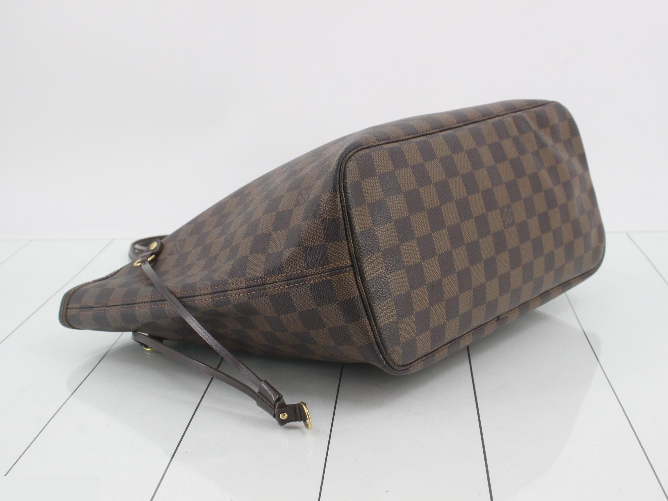 Neverfull MM Damier Ebene Brown Shoulder Bag — view 5