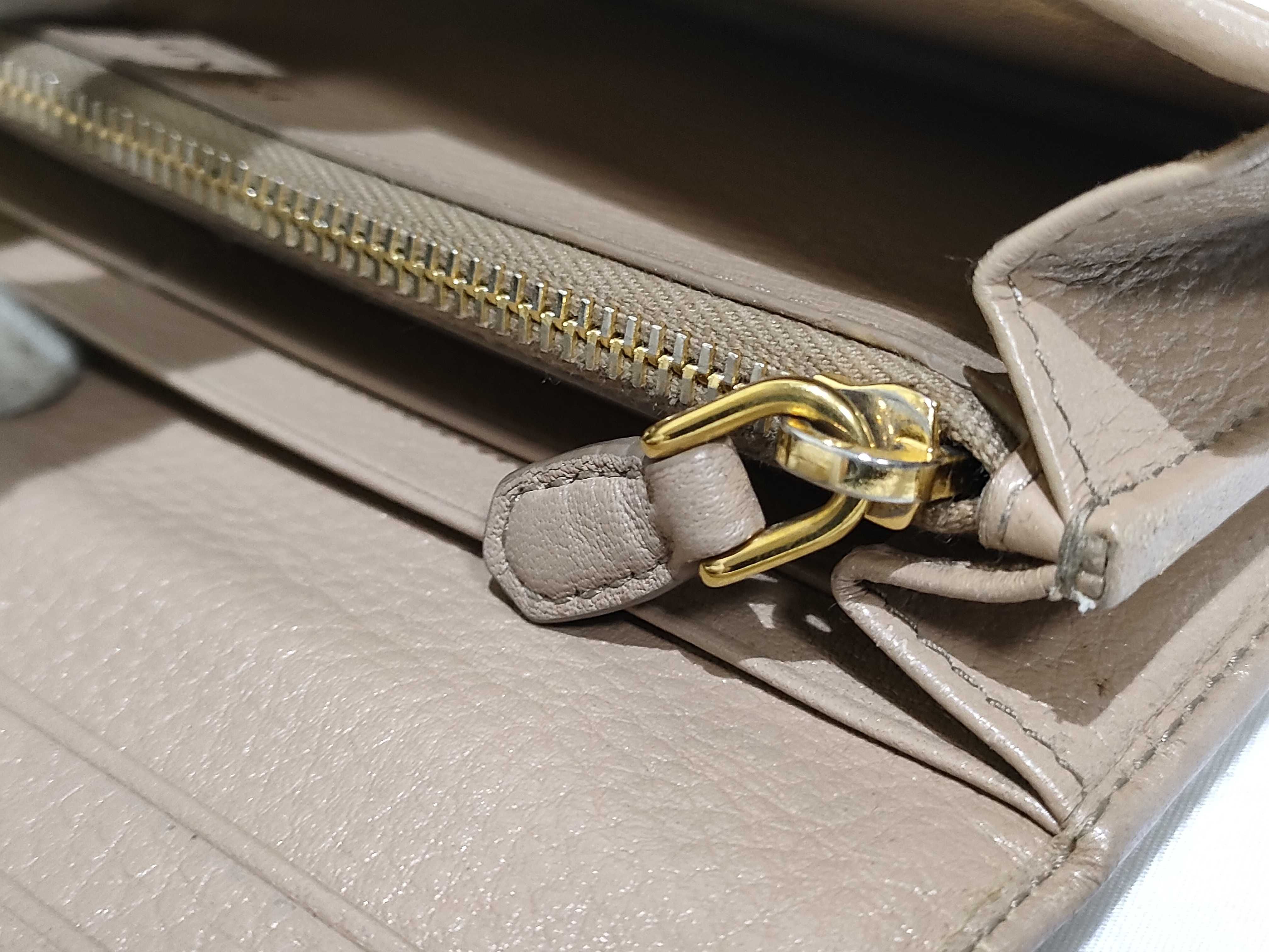 Leather Wallet Pink Beige Wallet — view 7