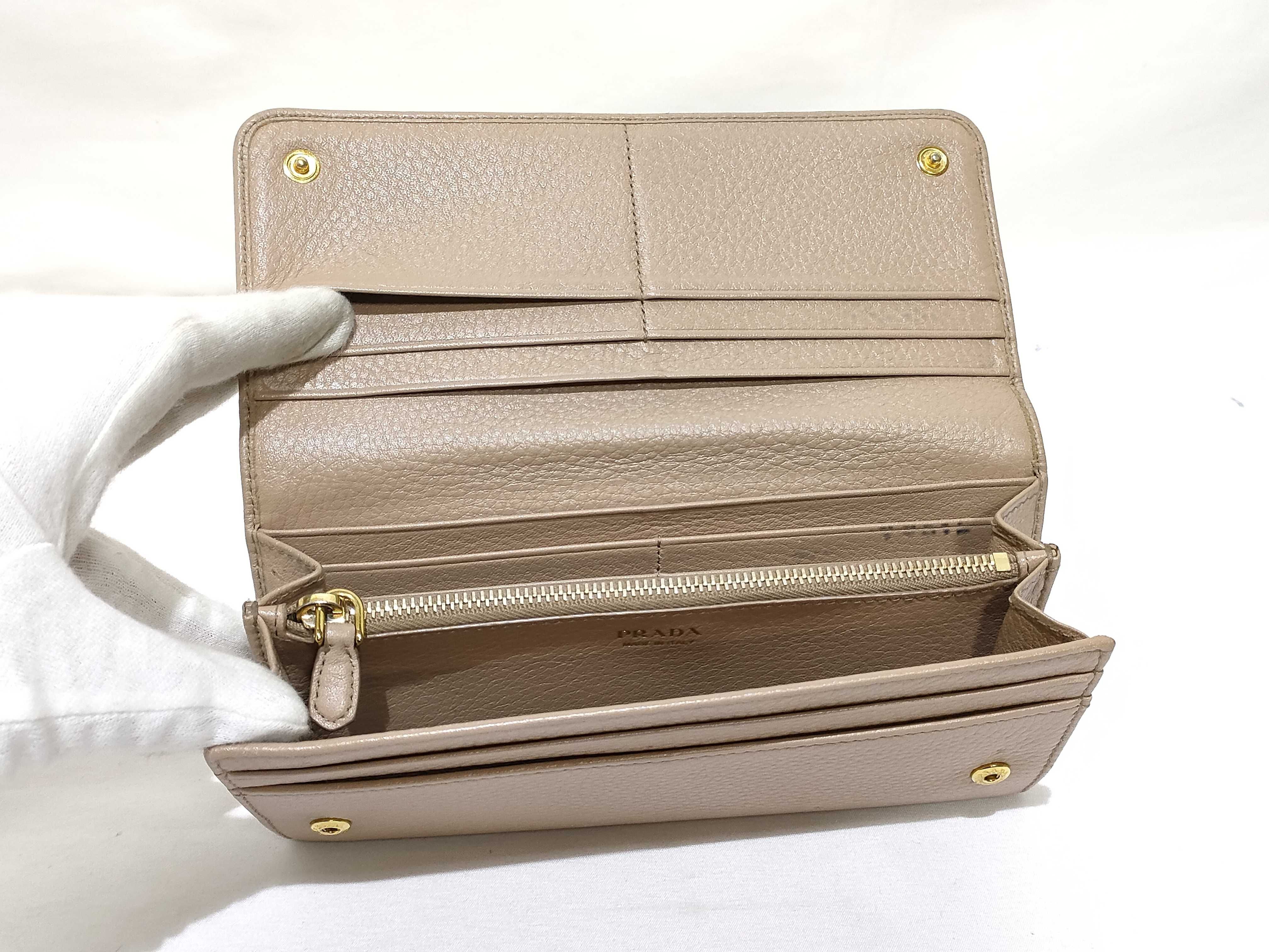 Leather Wallet Pink Beige Wallet — view 9