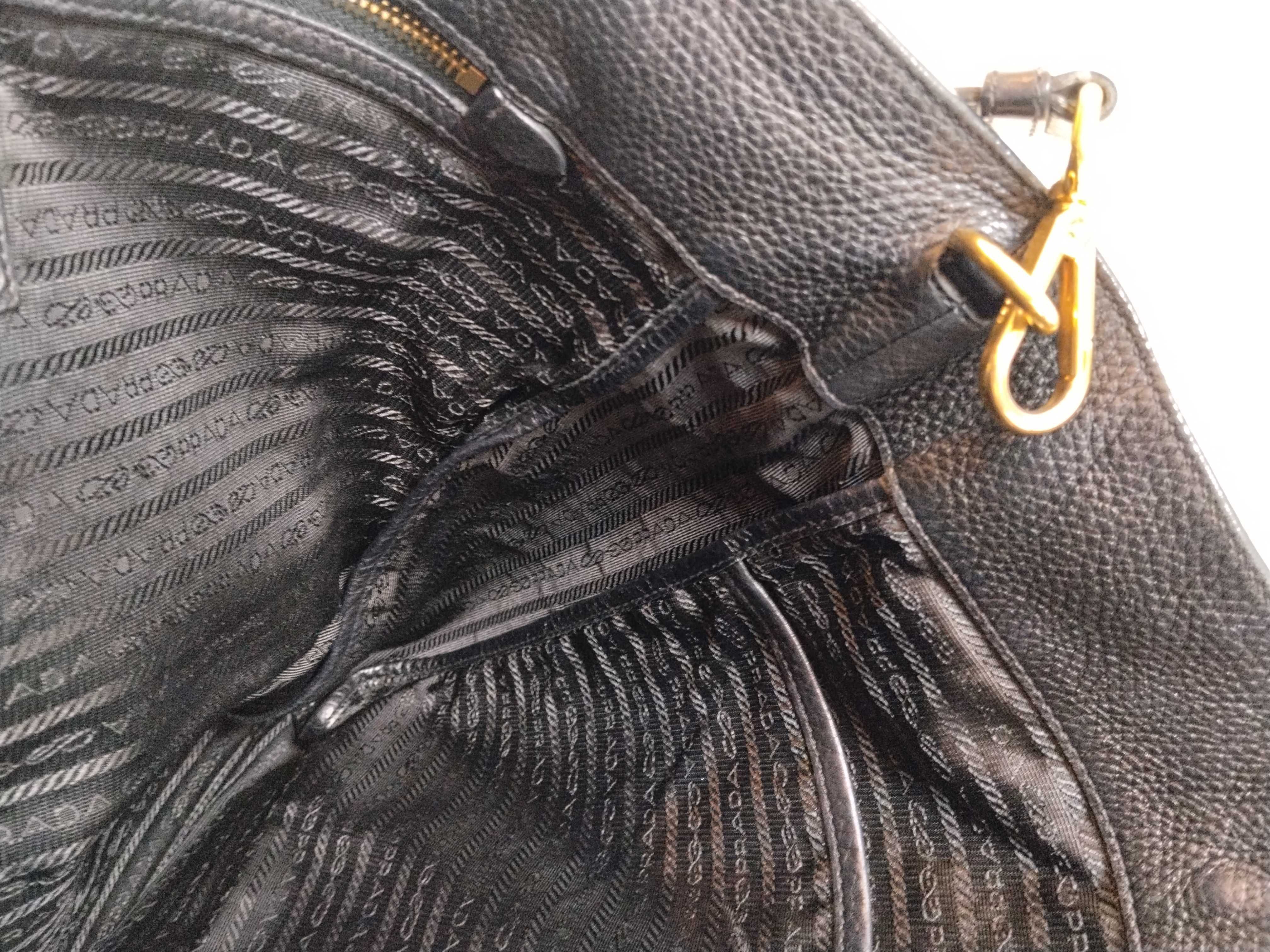 Vitello Daino 2-Way Handbag, Black — view 11