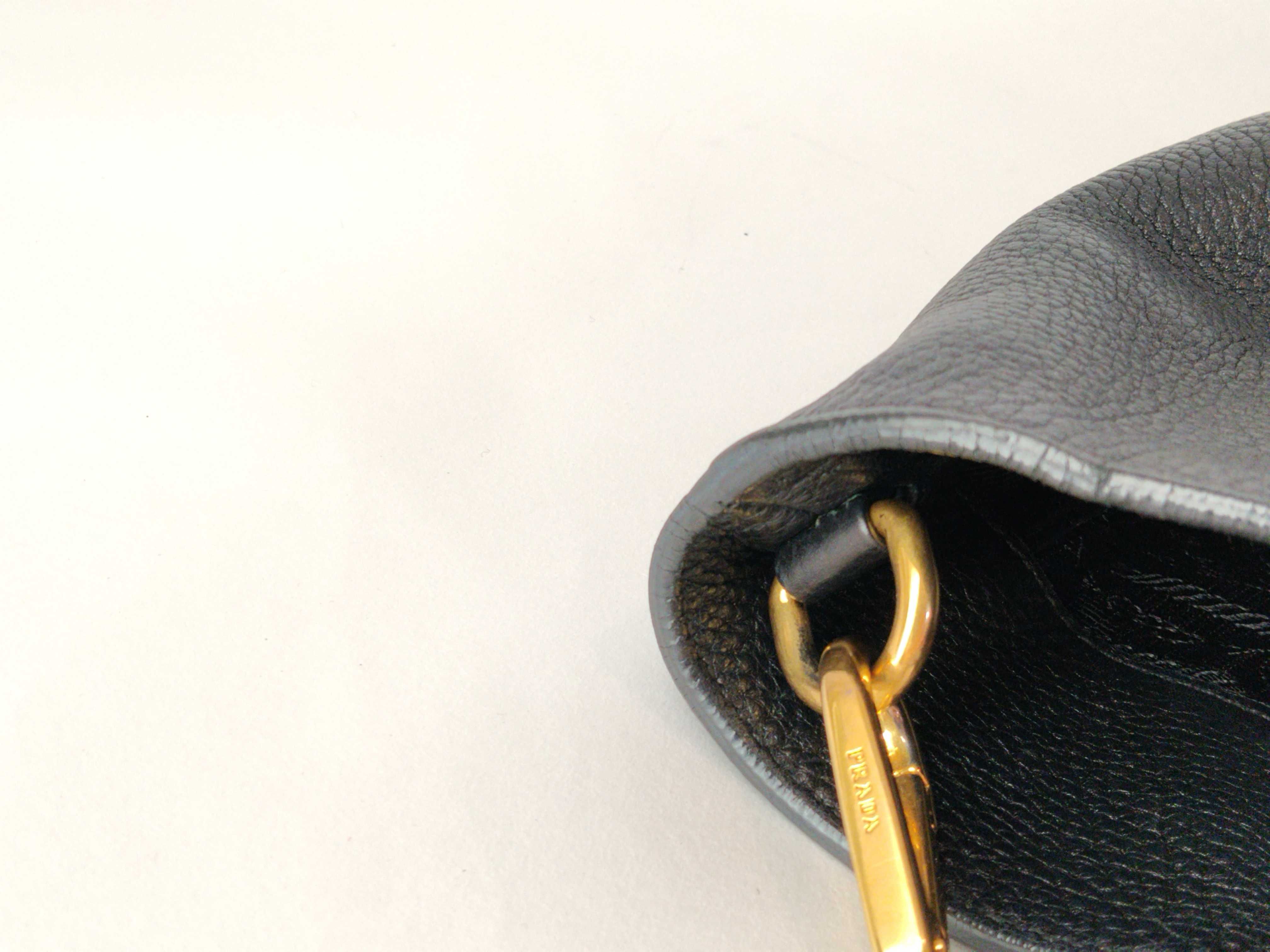 Vitello Daino 2-Way Handbag, Black — view 7