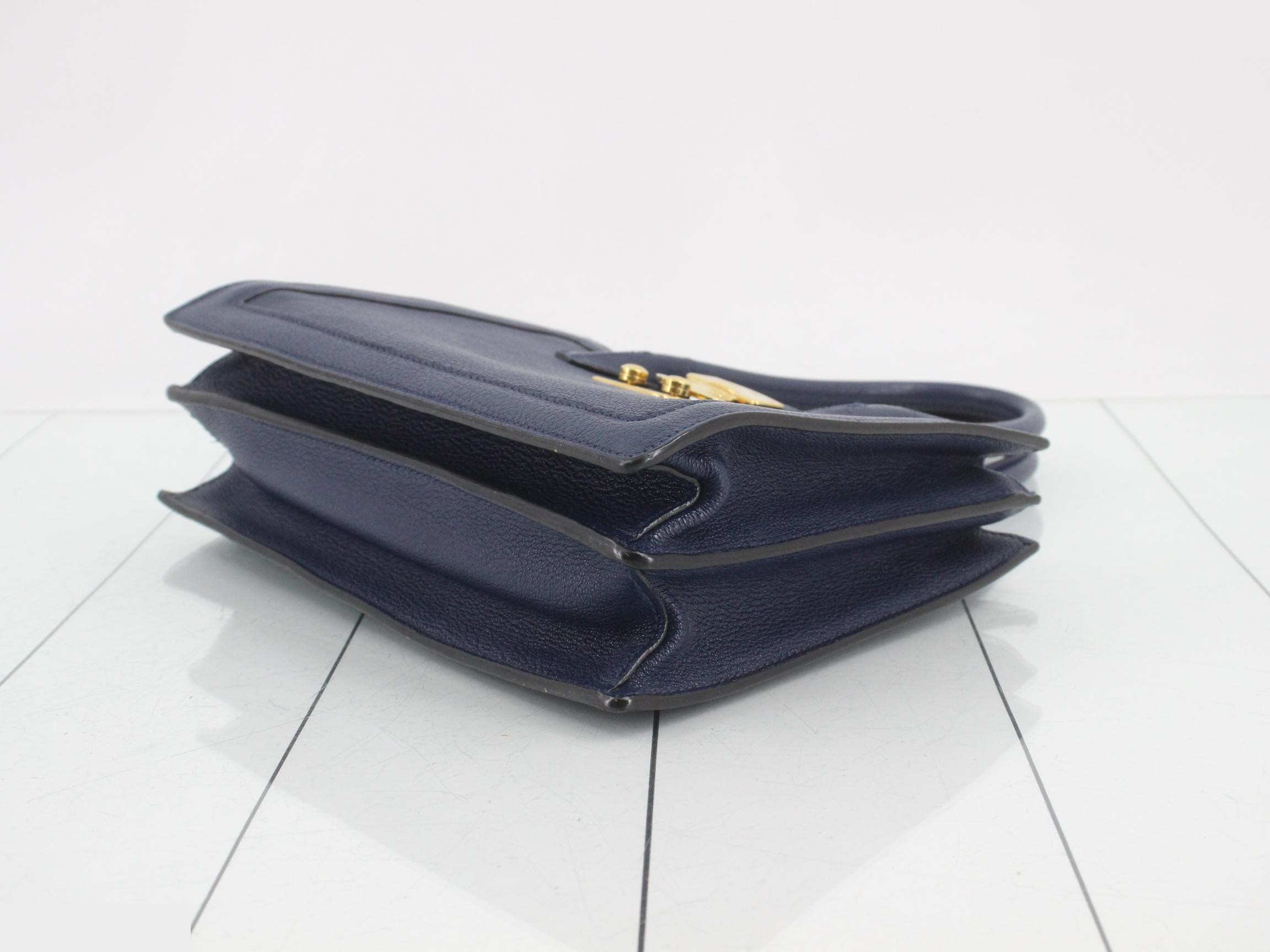 Other lines: Bags - 2-way bag with long strap, leather, blue — view 6