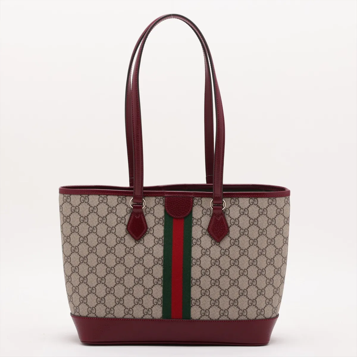 GG Supreme Ophidia 836849 PVC x Leather Tote Bag Beige x Bordeaux — view 2