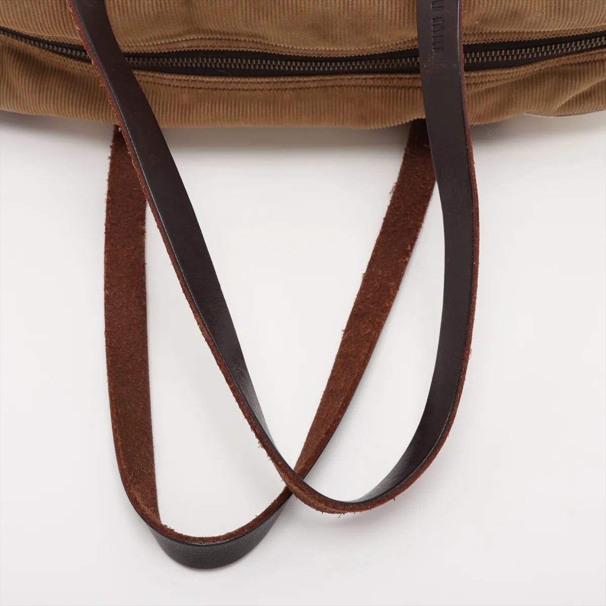 calfskin x leather shoulder bag, white x brown — view 5