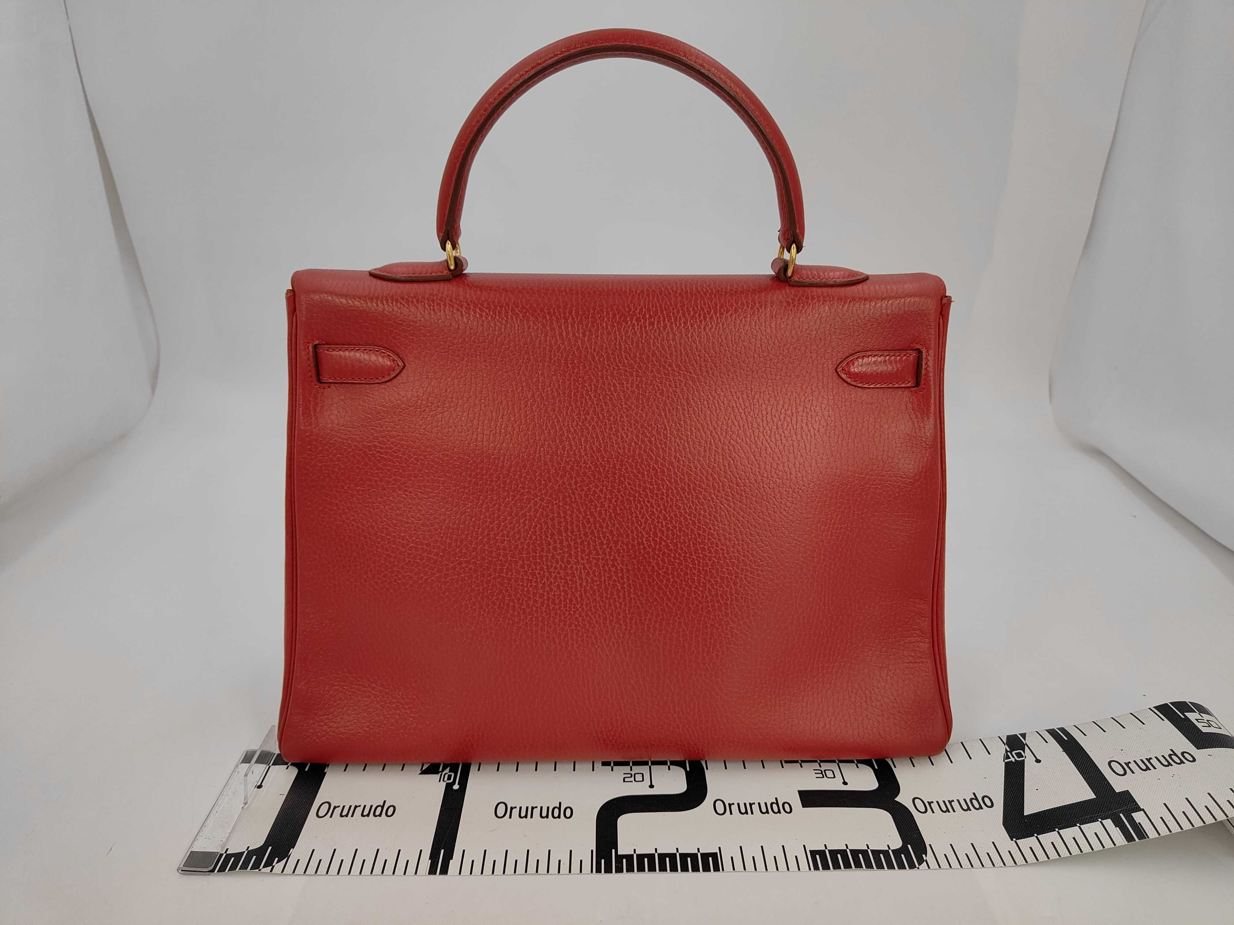 Kelly 35 Red Handbag with Gold Hardware — view 2
