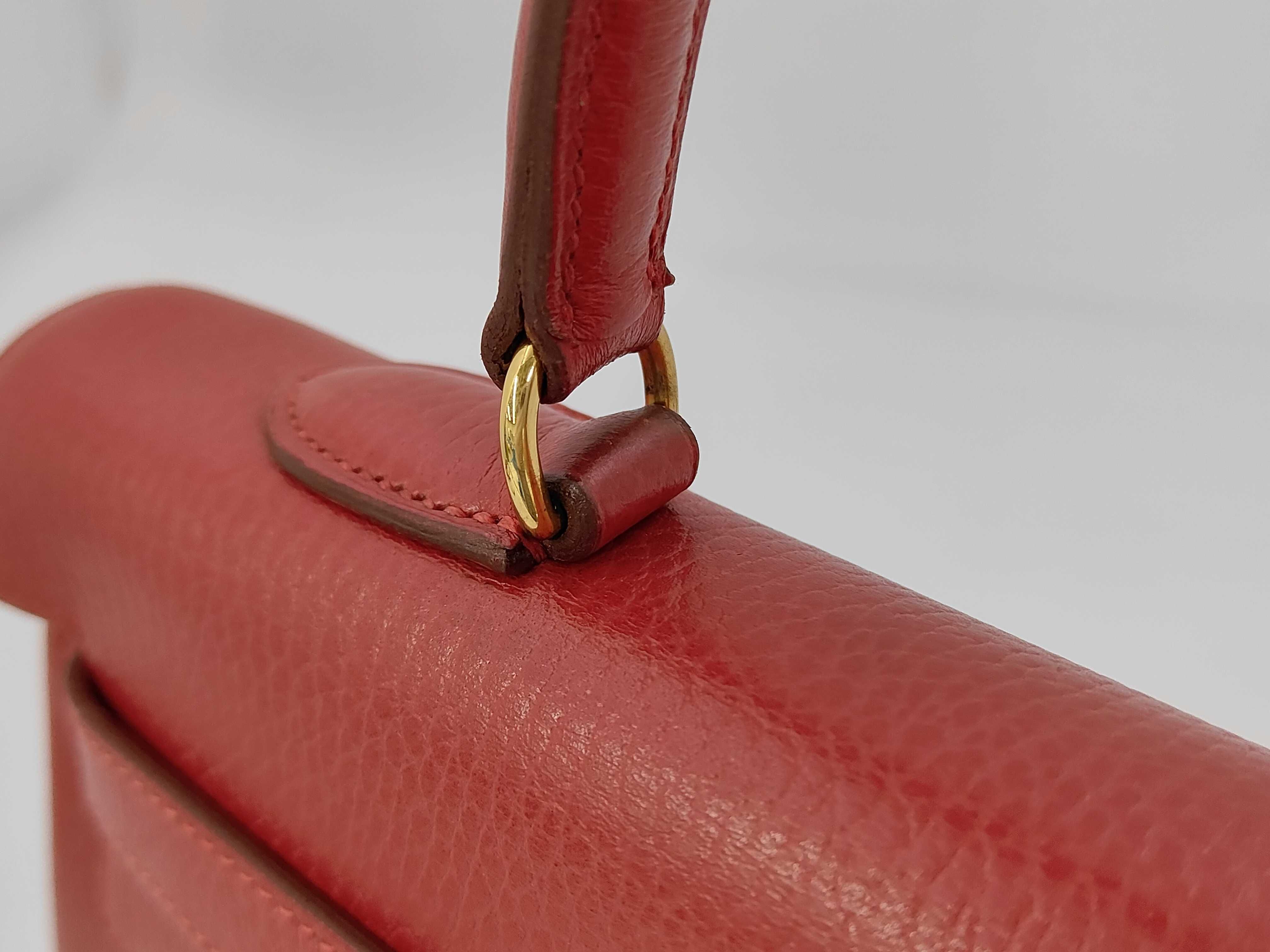 Kelly 35 Red Handbag with Gold Hardware — view 7