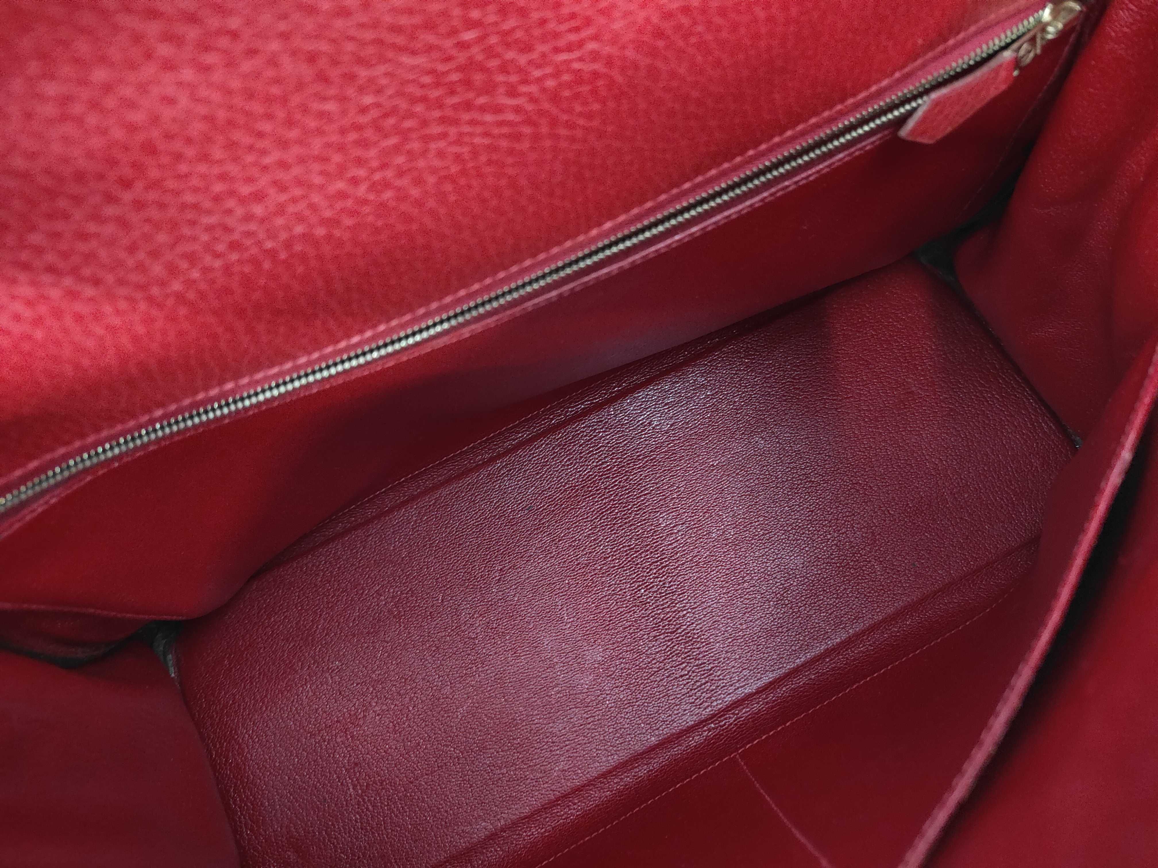 Kelly 35 Red Handbag with Gold Hardware — view 8