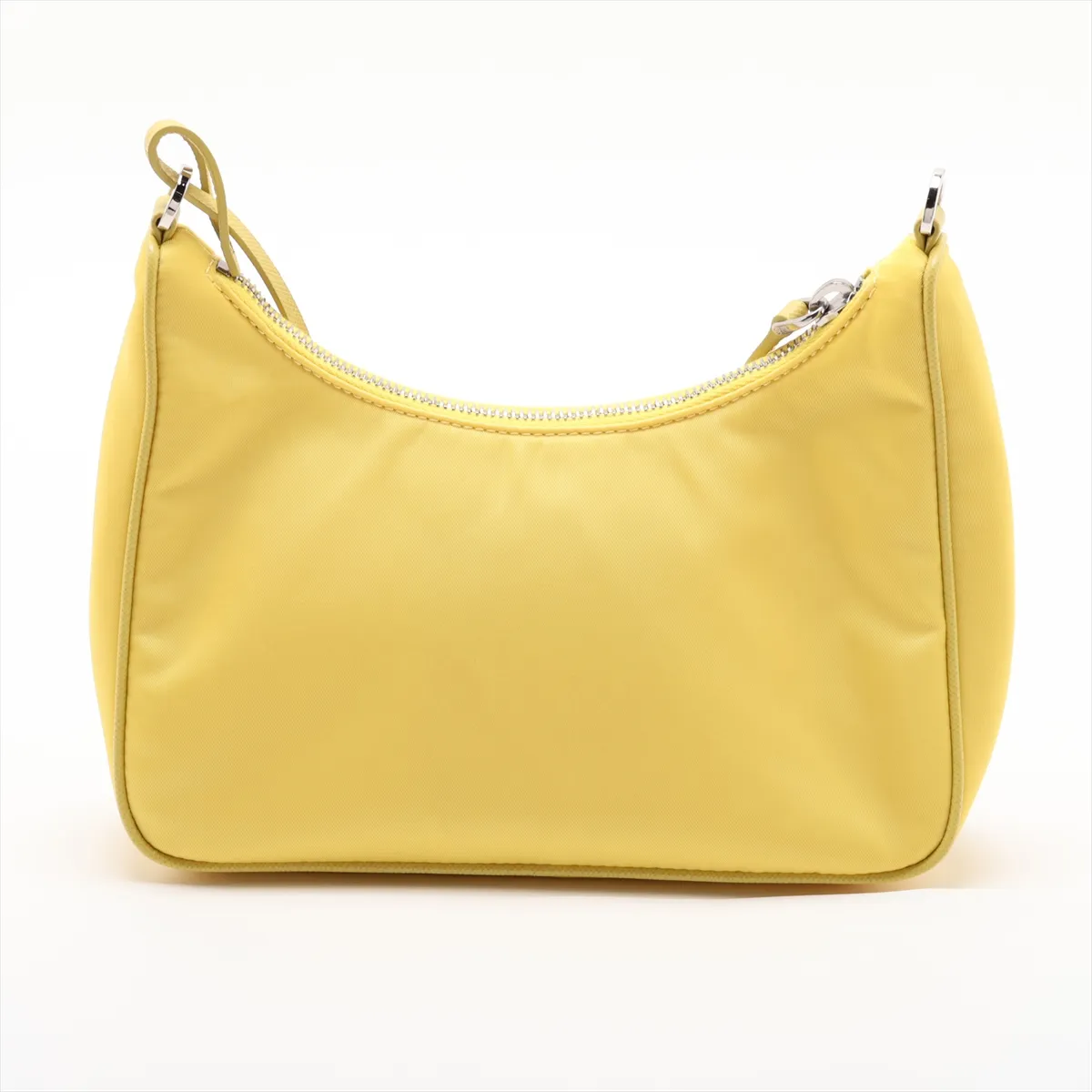 Tessuto Nylon x Leather Shoulder Bag, Yellow — view 2