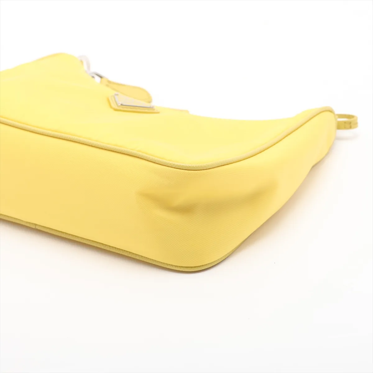 Tessuto Nylon x Leather Shoulder Bag, Yellow — view 3