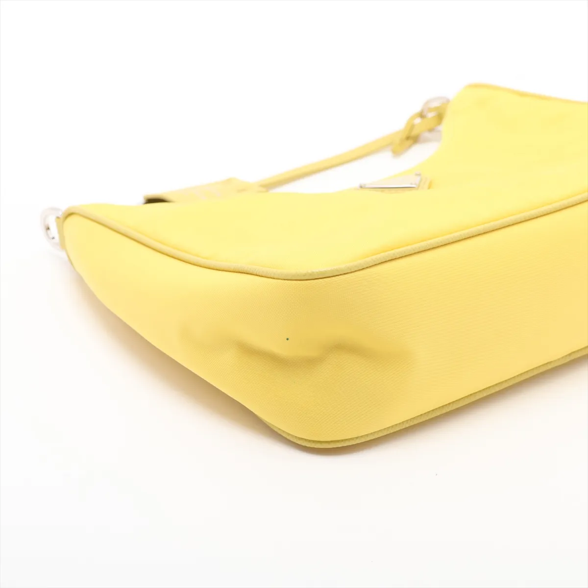 Tessuto Nylon x Leather Shoulder Bag, Yellow — view 4