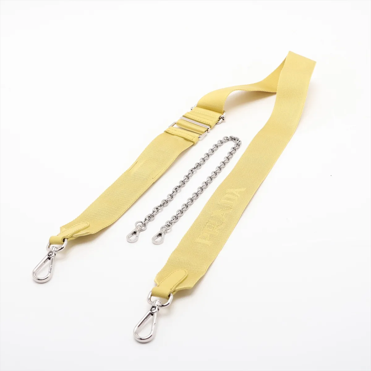 Tessuto Nylon x Leather Shoulder Bag, Yellow — view 5
