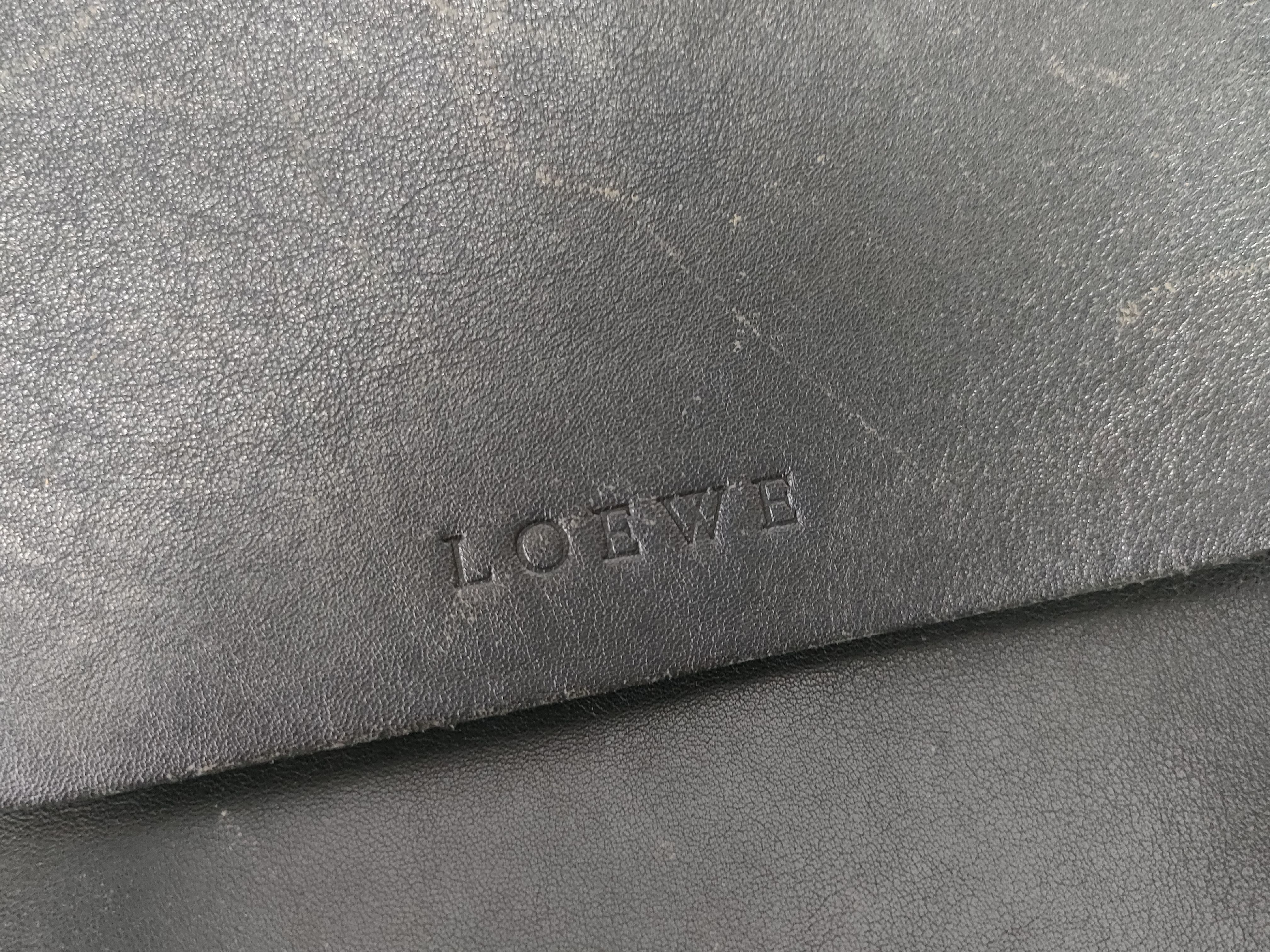 Leather Shoulder Bag, Black — view 11