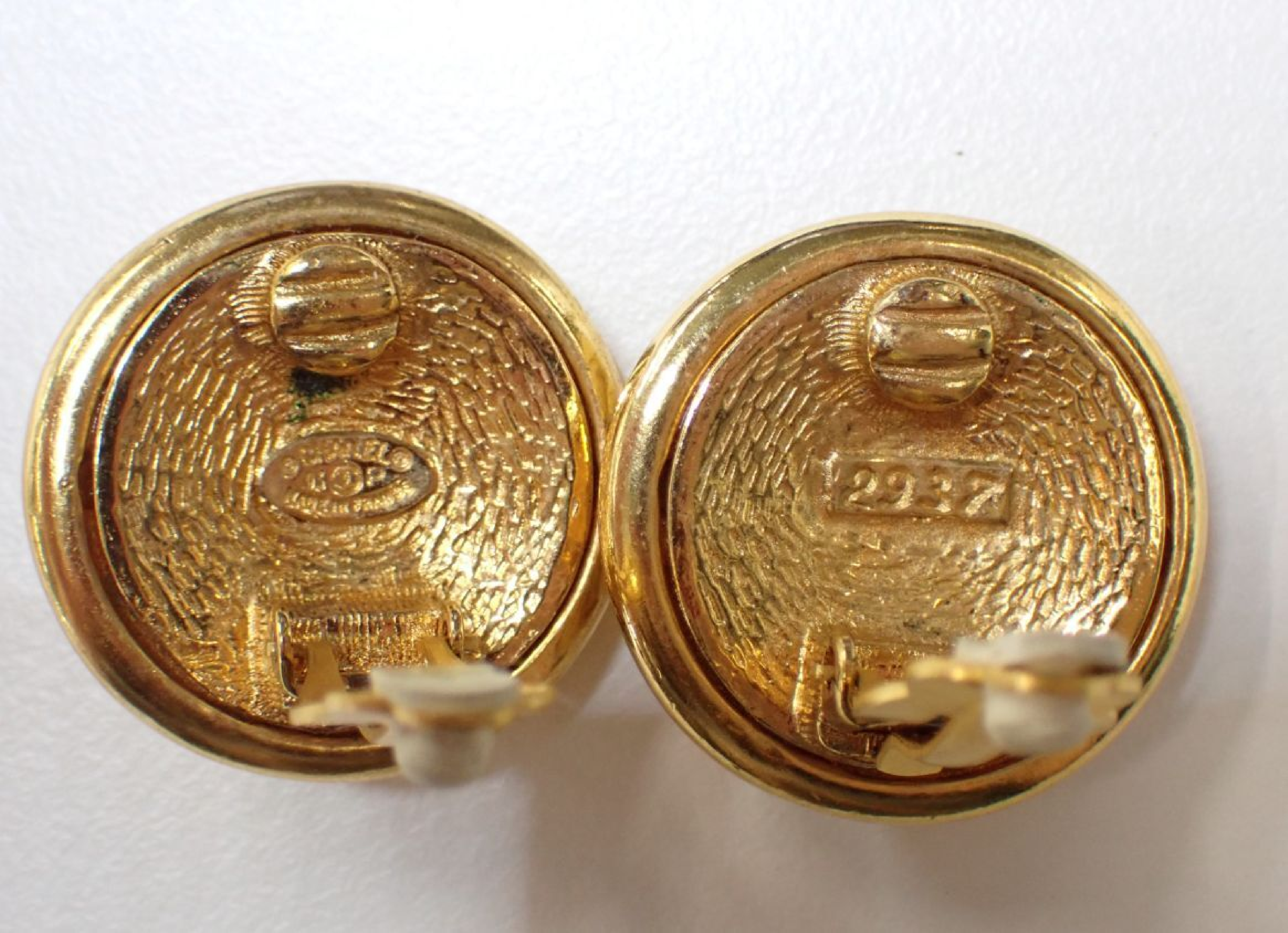 Coco Mark Earrings, Gold Color, with Mark — view 4