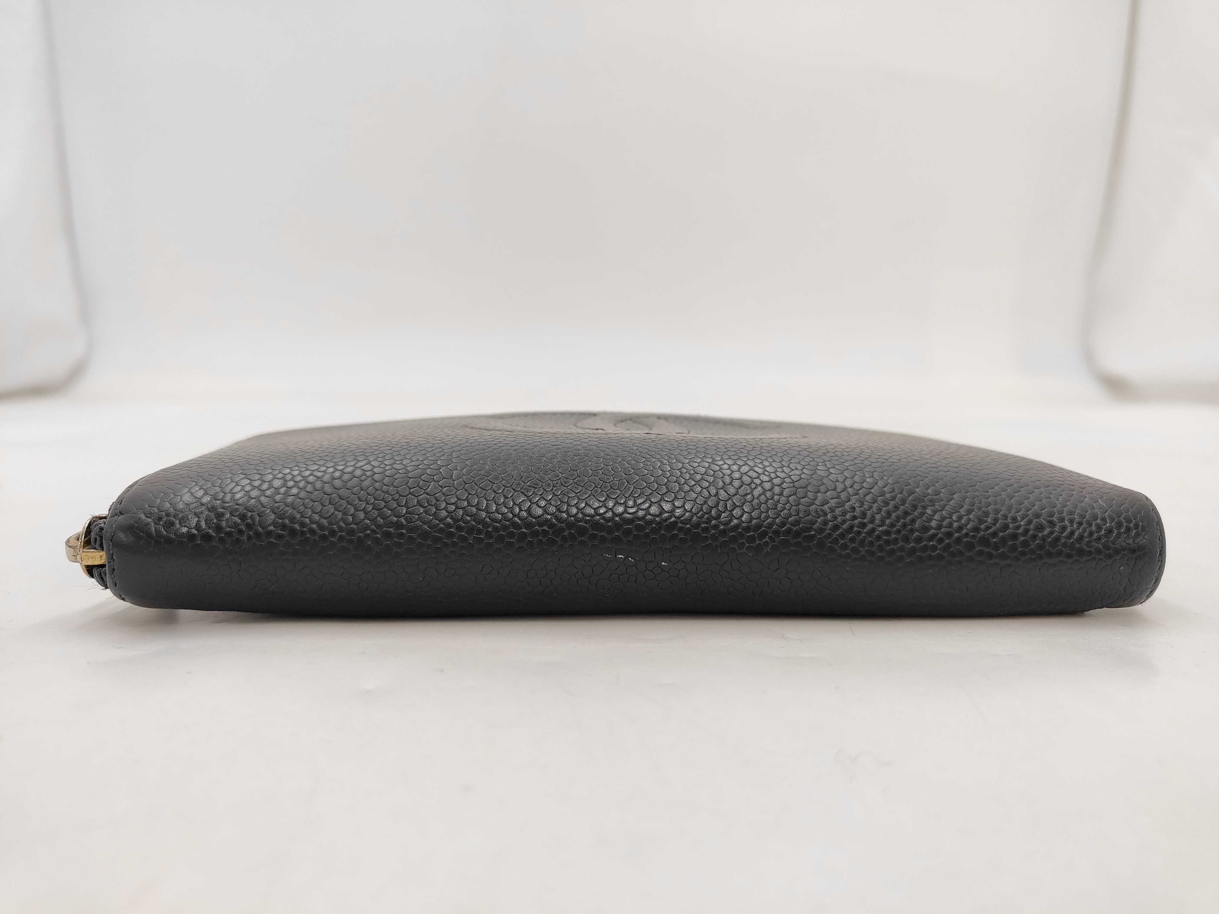 Caviar Skin Round Zip Long Wallet — view 3