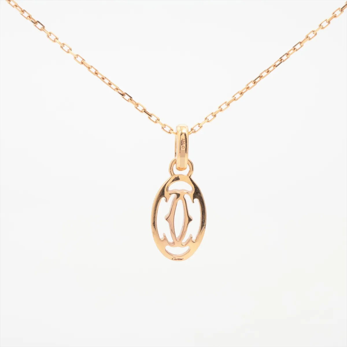 Logo Double C Pink Sapphire Necklace 750 (PG) 4.3g SE3611 — view 2