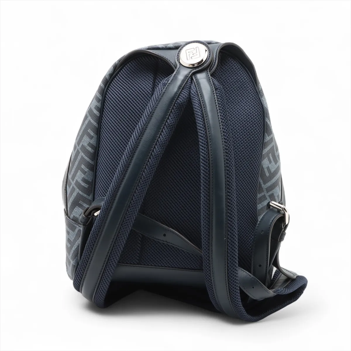 Zucca PVC x leather backpack/rucksack blue 7VZ077 — view 2