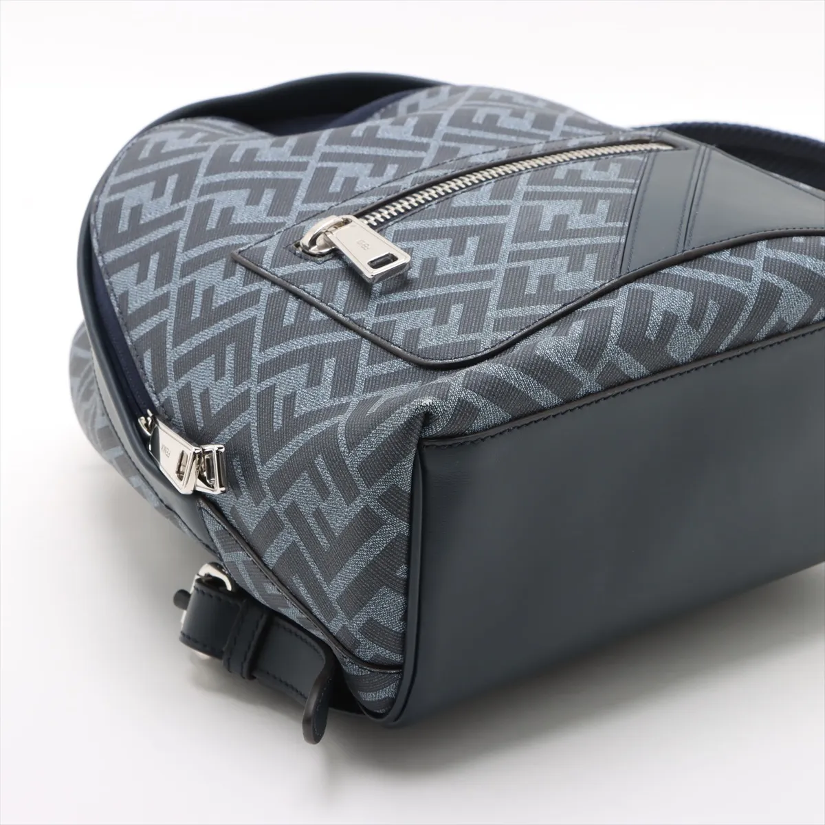 Zucca PVC x leather backpack/rucksack blue 7VZ077 — view 4