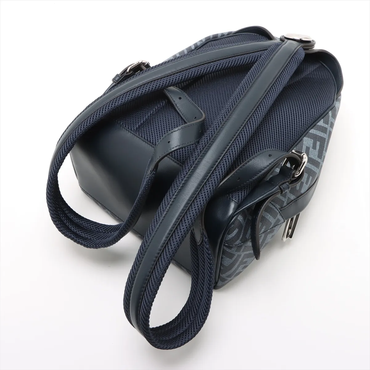 Zucca PVC x leather backpack/rucksack blue 7VZ077 — view 5