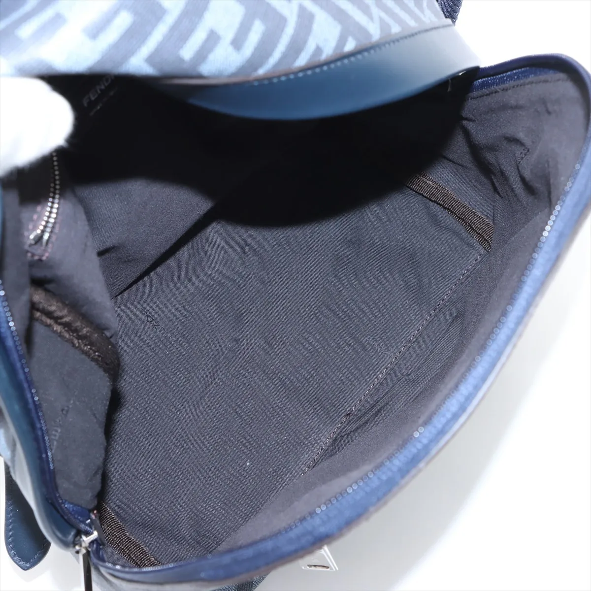 Zucca PVC x leather backpack/rucksack blue 7VZ077 — view 7