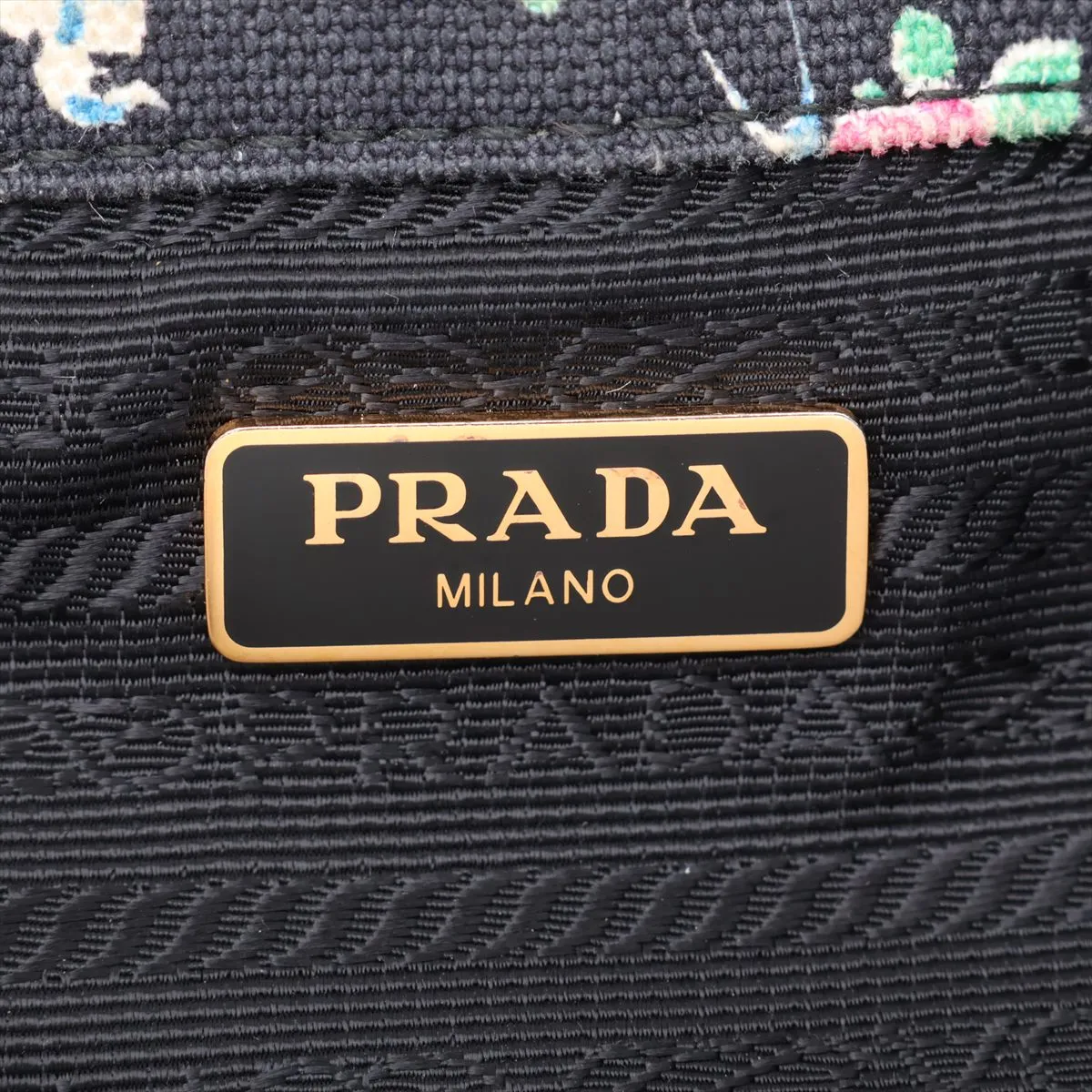 Canvas x Rattan 2-Way Shoulder Bag, Black x Beige — view 9