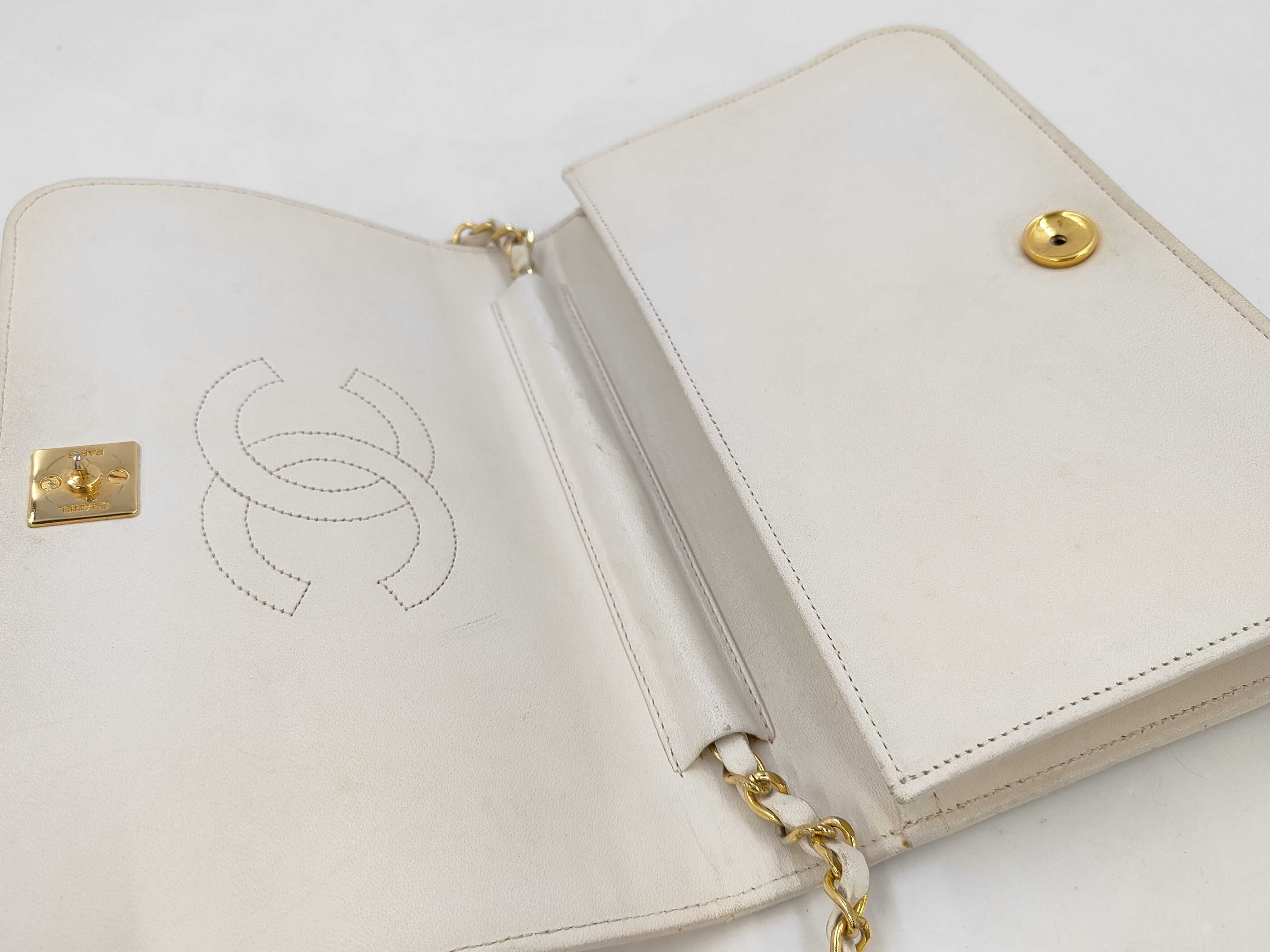 Lambskin Push-Lock Chain Shoulder Bag — view 6