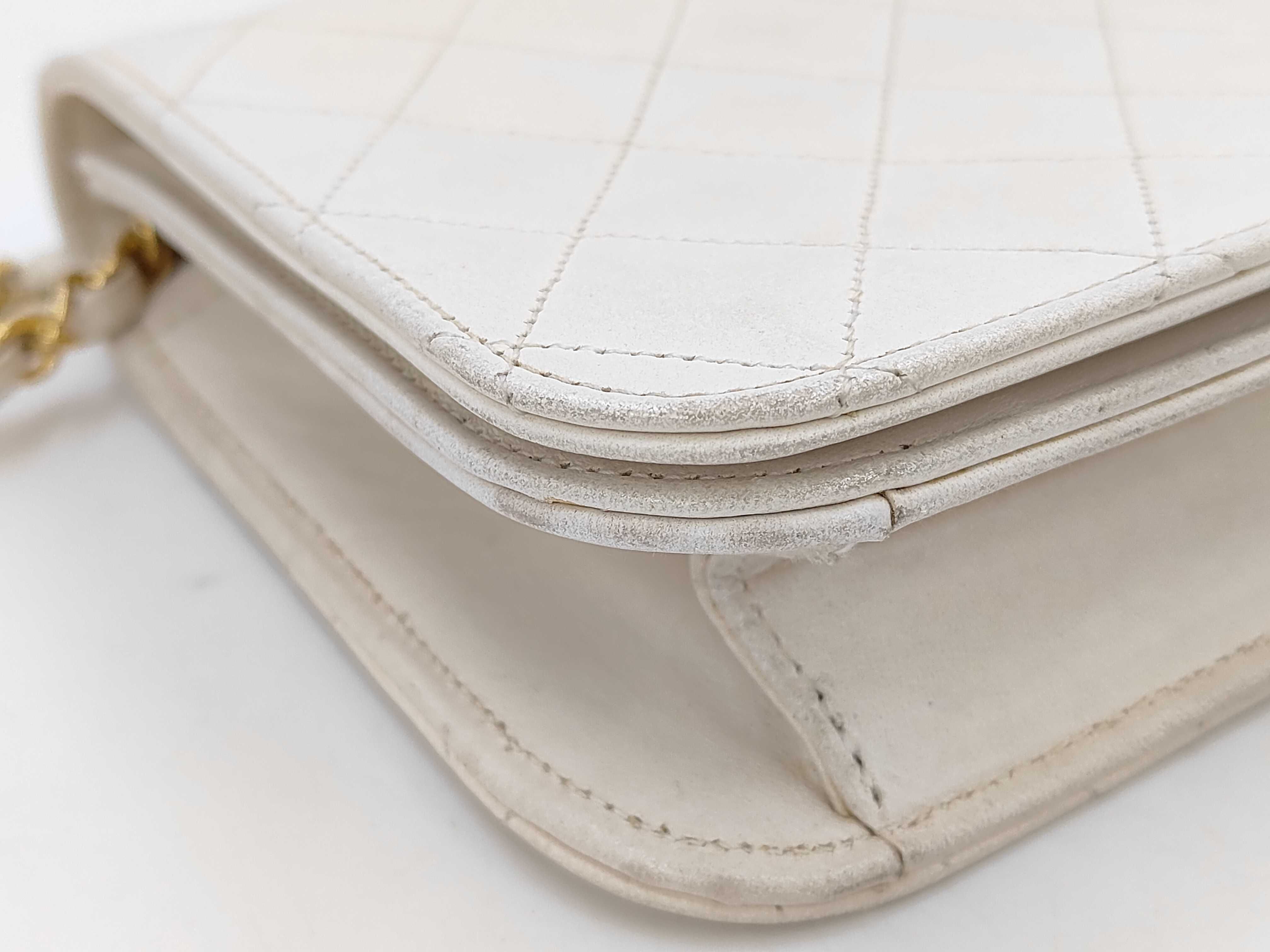 Lambskin Push-Lock Chain Shoulder Bag — view 7