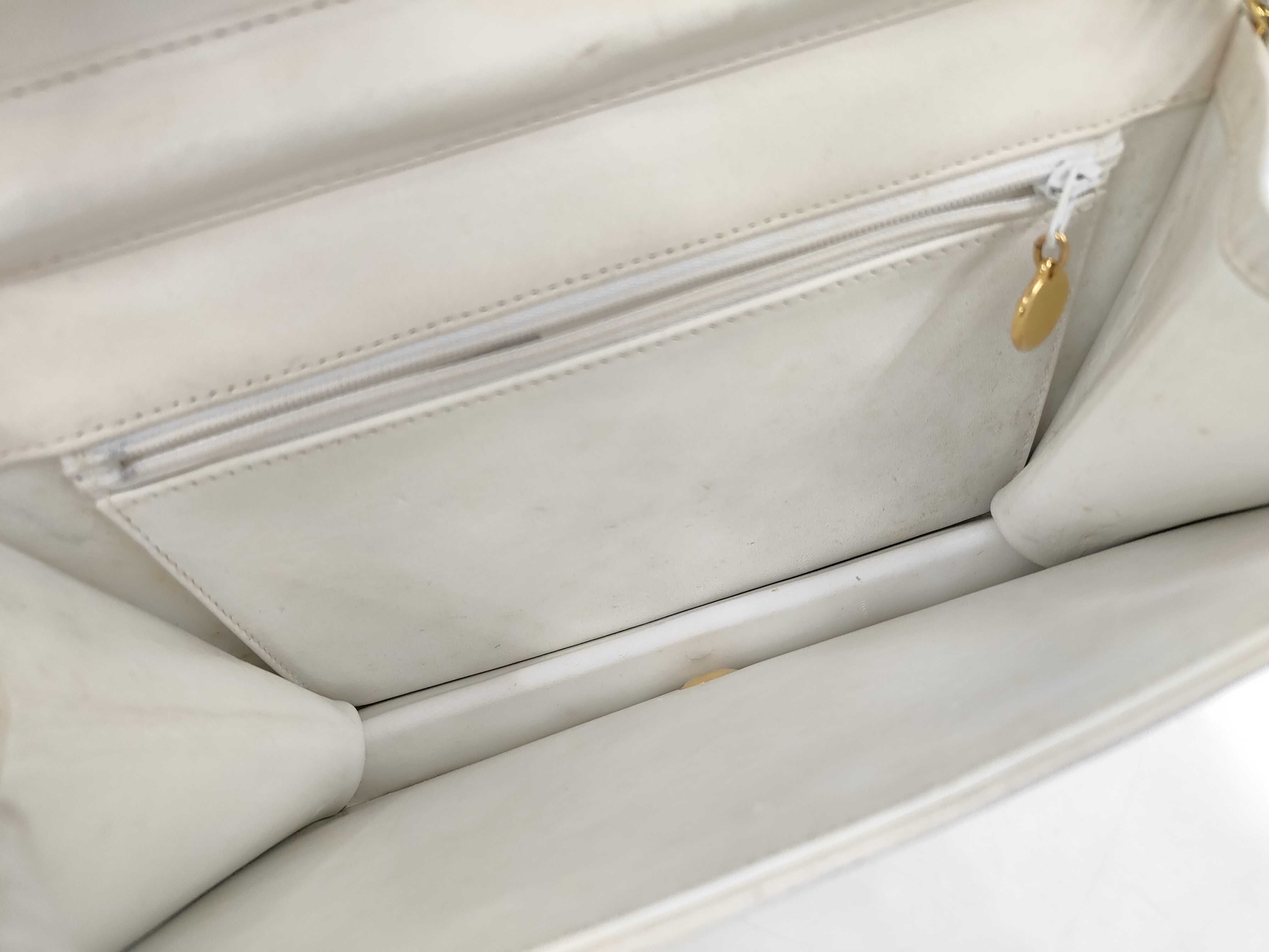 Lambskin Push-Lock Chain Shoulder Bag — view 9
